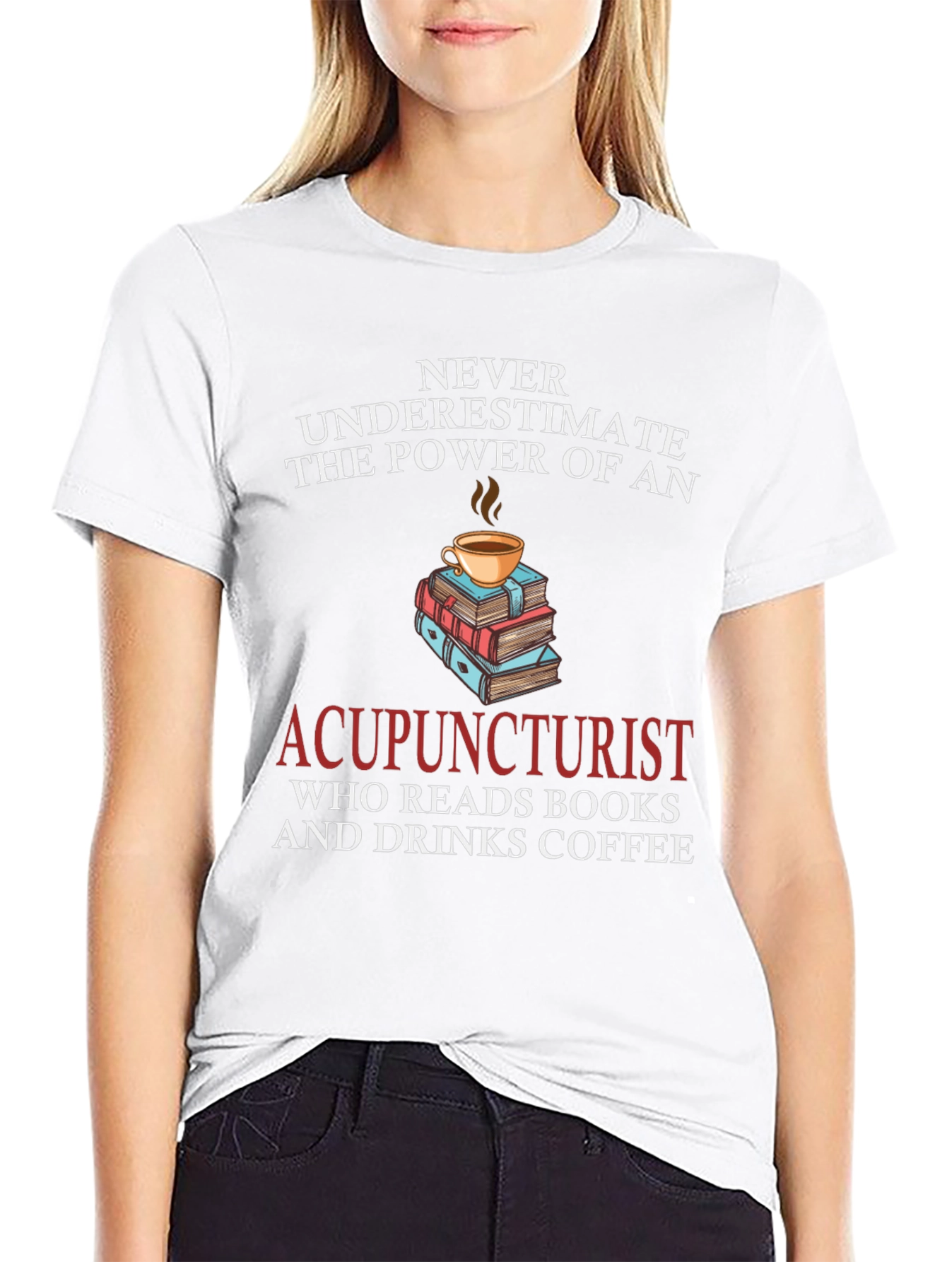 Acupuncturist Book & Coffee T-Shirt