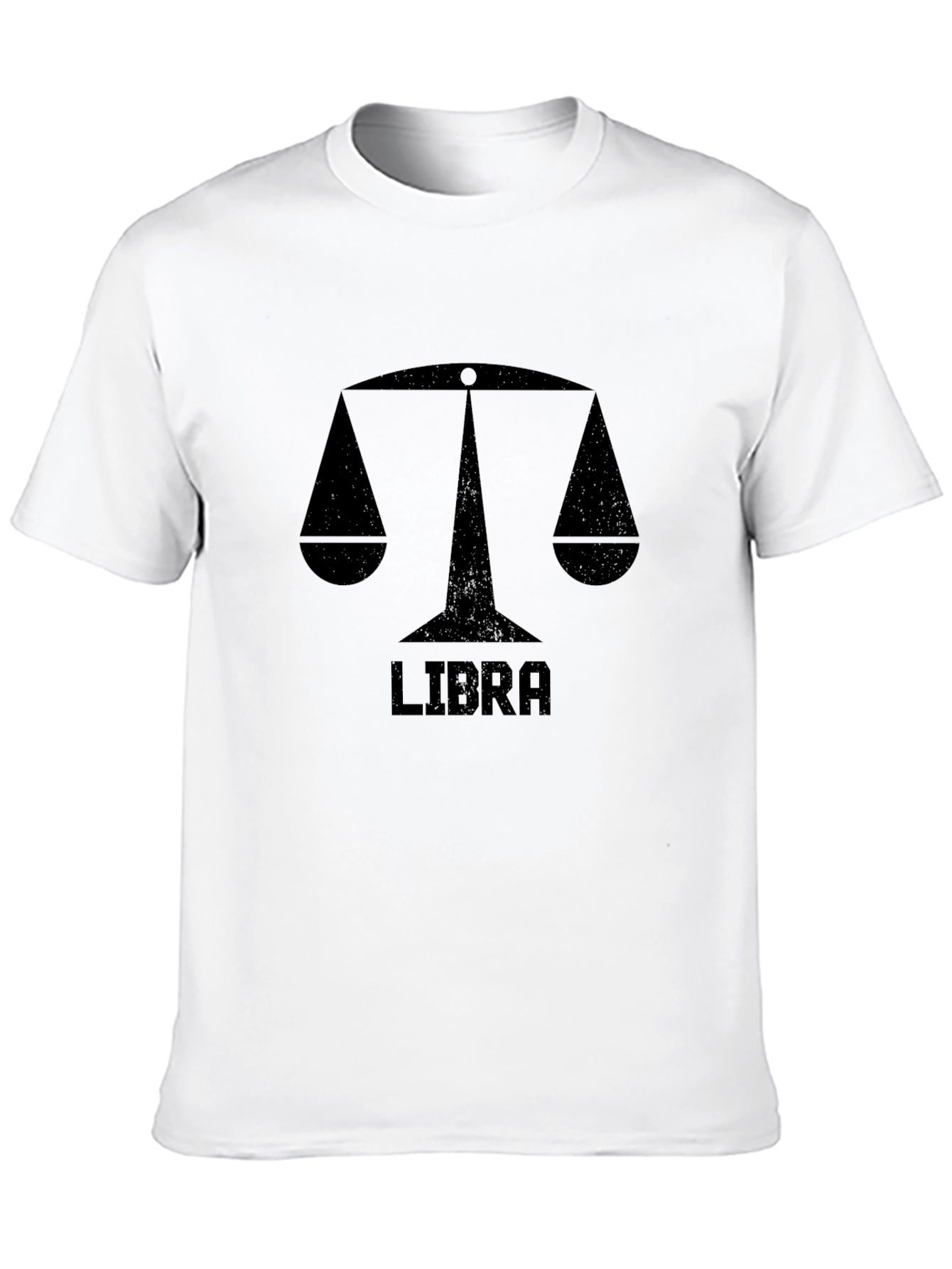 Libra Zodiac Sign Black T-Shirt