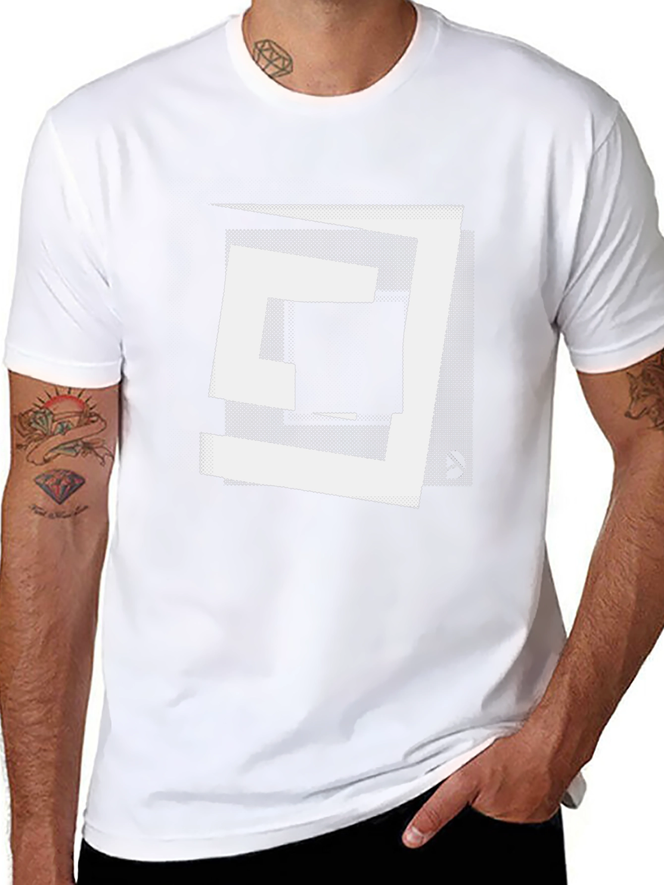 Abstract Graphic Black T-Shirt - Modern Art Tee