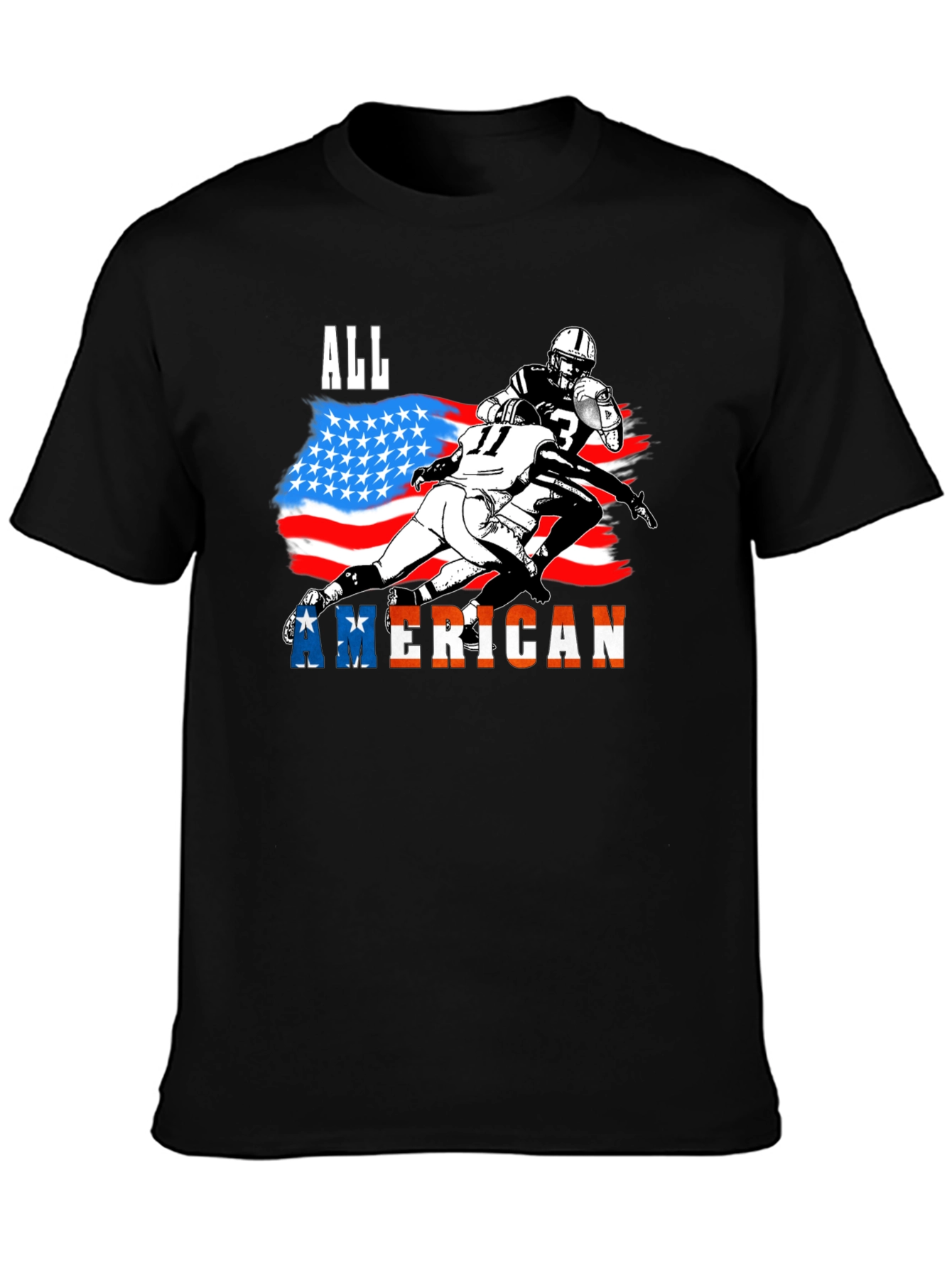 All American Football Graphic T-Shirt