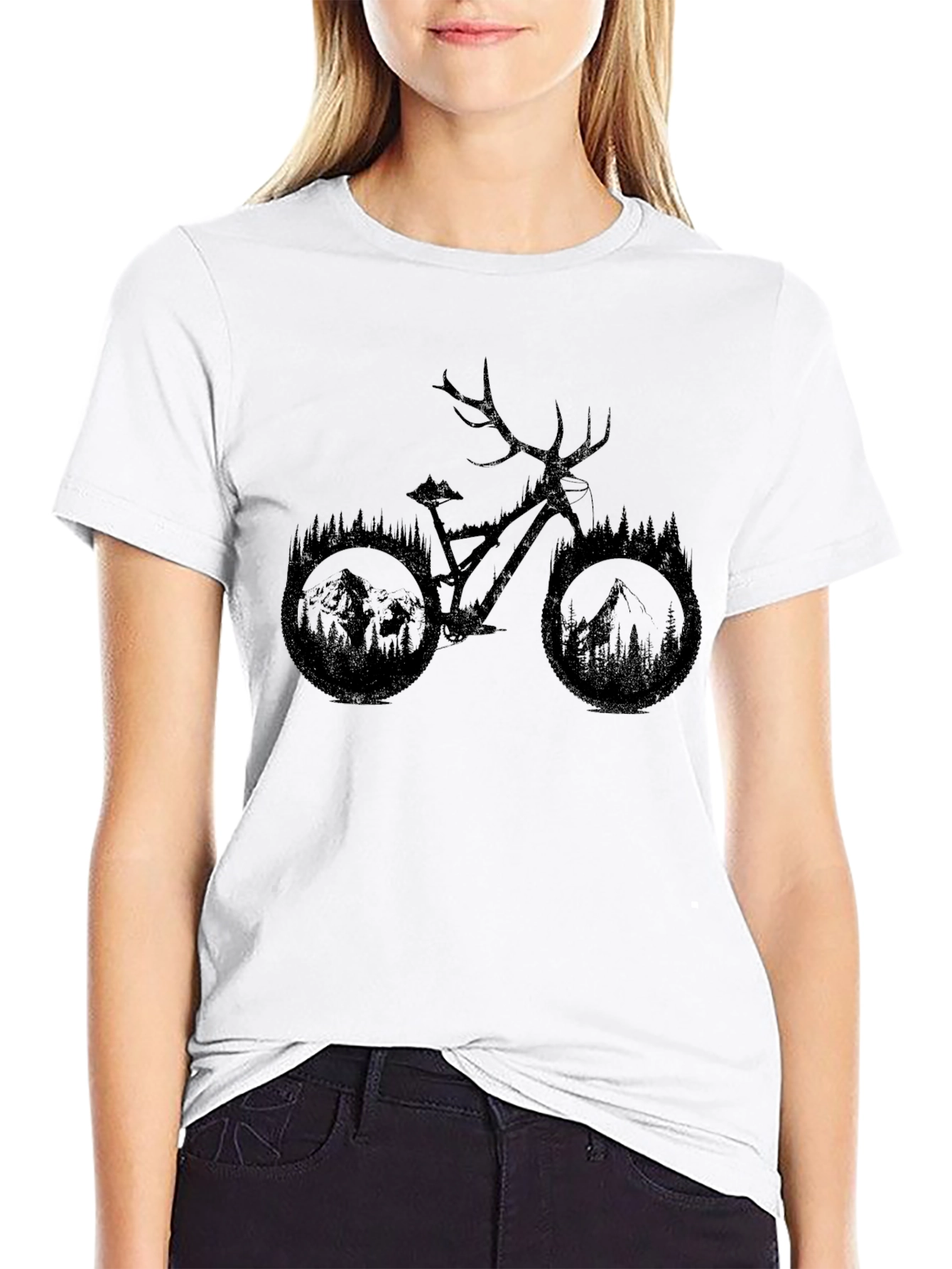 Nature Bike Graphic Tee - Black
