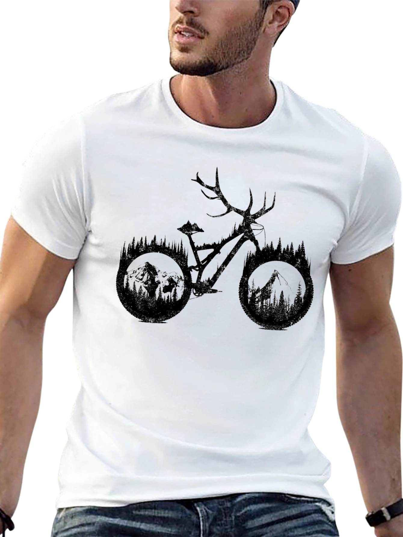Nature Bike Graphic Tee - Black