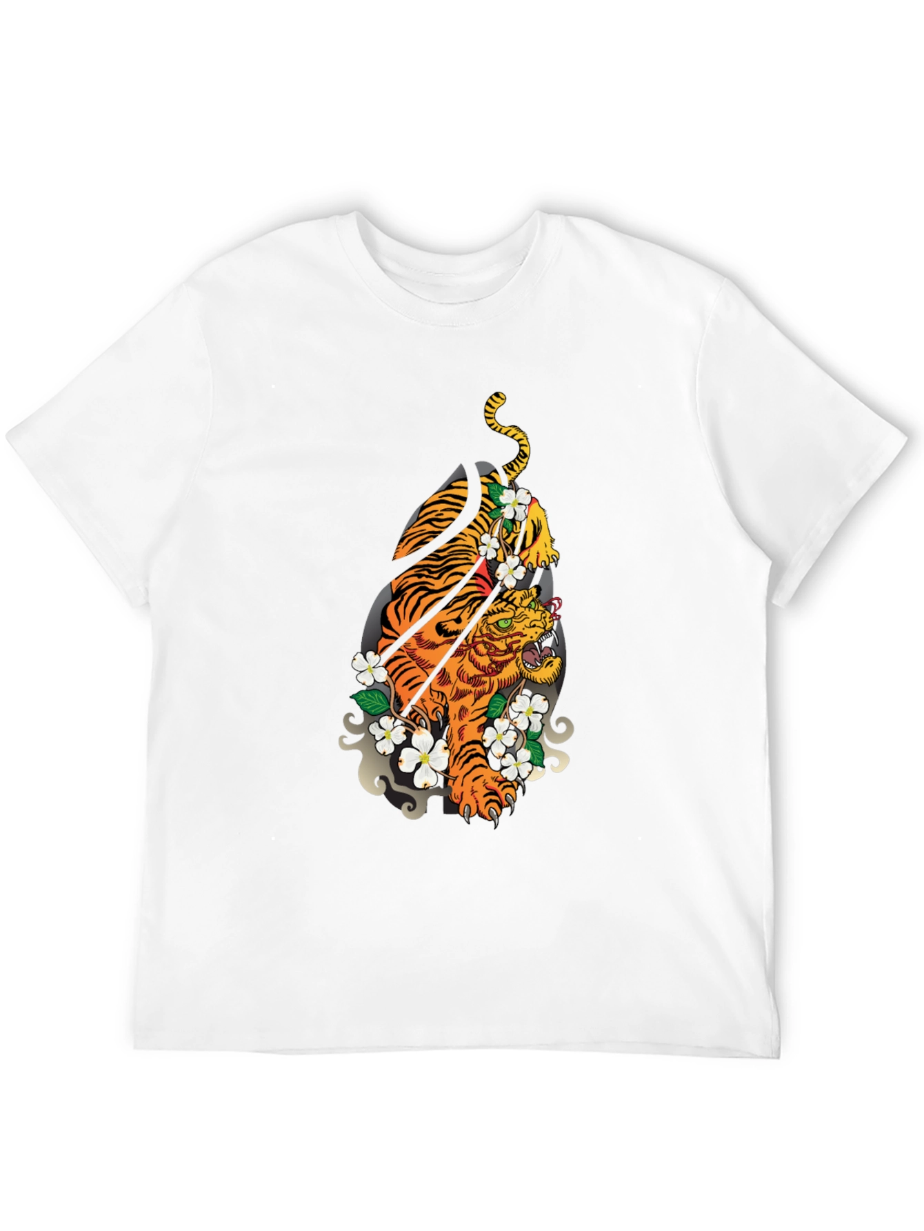 Tiger Graphic Black Tee - Unique Design