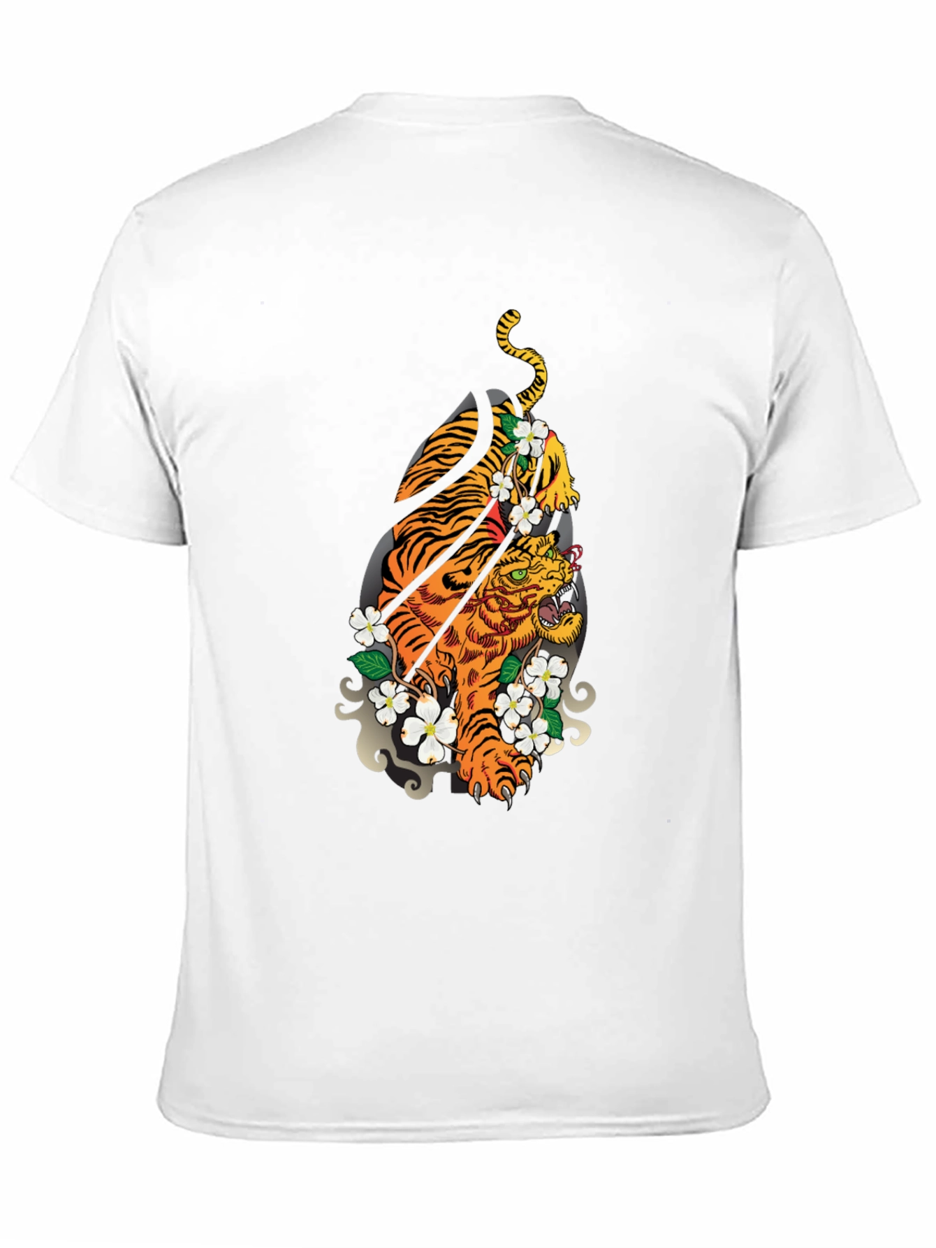 Tiger Graphic Black Tee - Unique Design