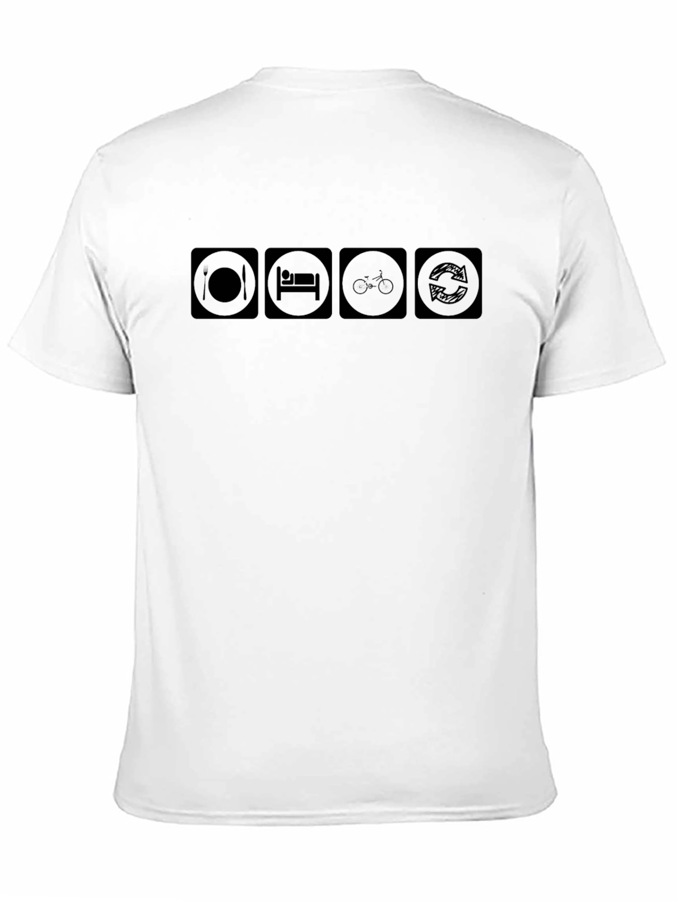 Eat Sleep Cycle Repeat Black T-Shirt