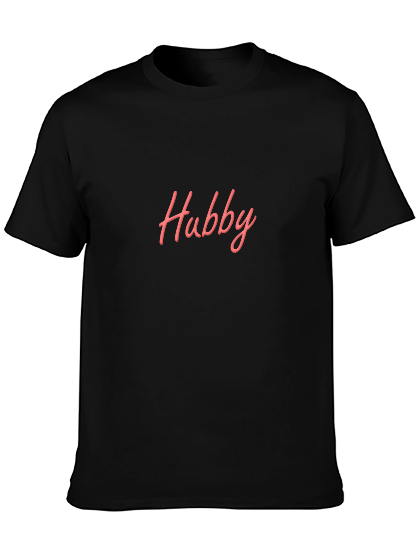 Hubby T-Shirt - Stylish Black Crew Neck