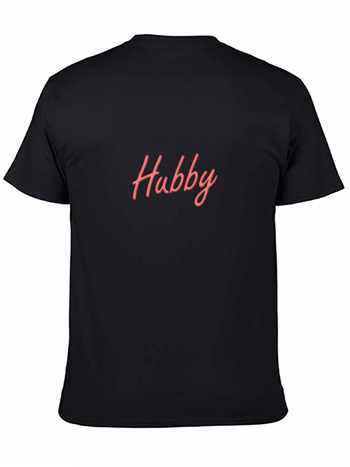 Hubby T-Shirt - Stylish Black Crew Neck