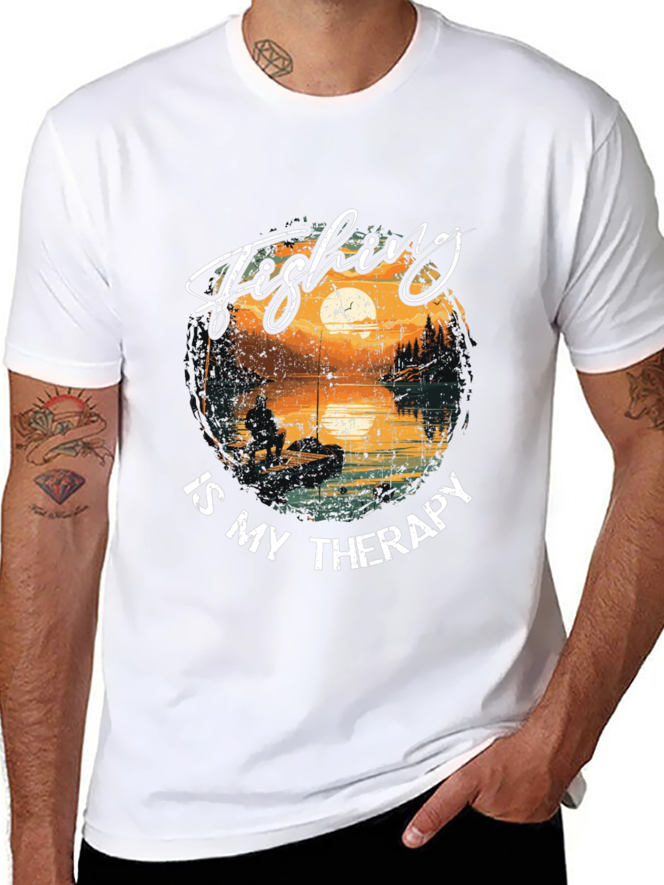 Fishing is My Therapy Graphic T-Shirt