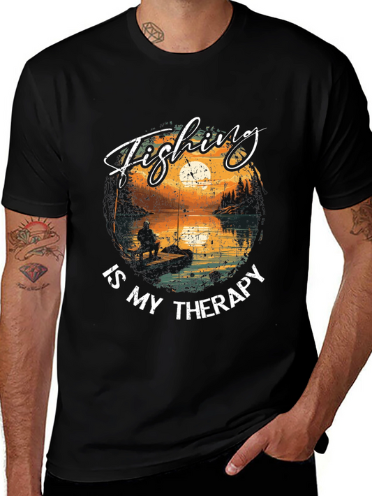 Fishing is My Therapy Graphic T-Shirt