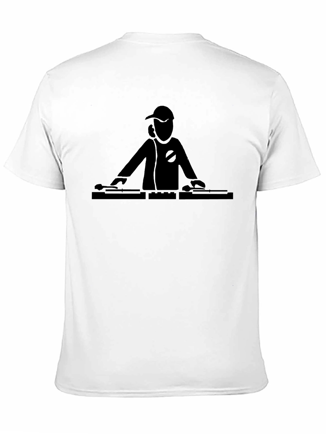 DJ Turntable Graphic Tee - Black Cotton T-Shirt