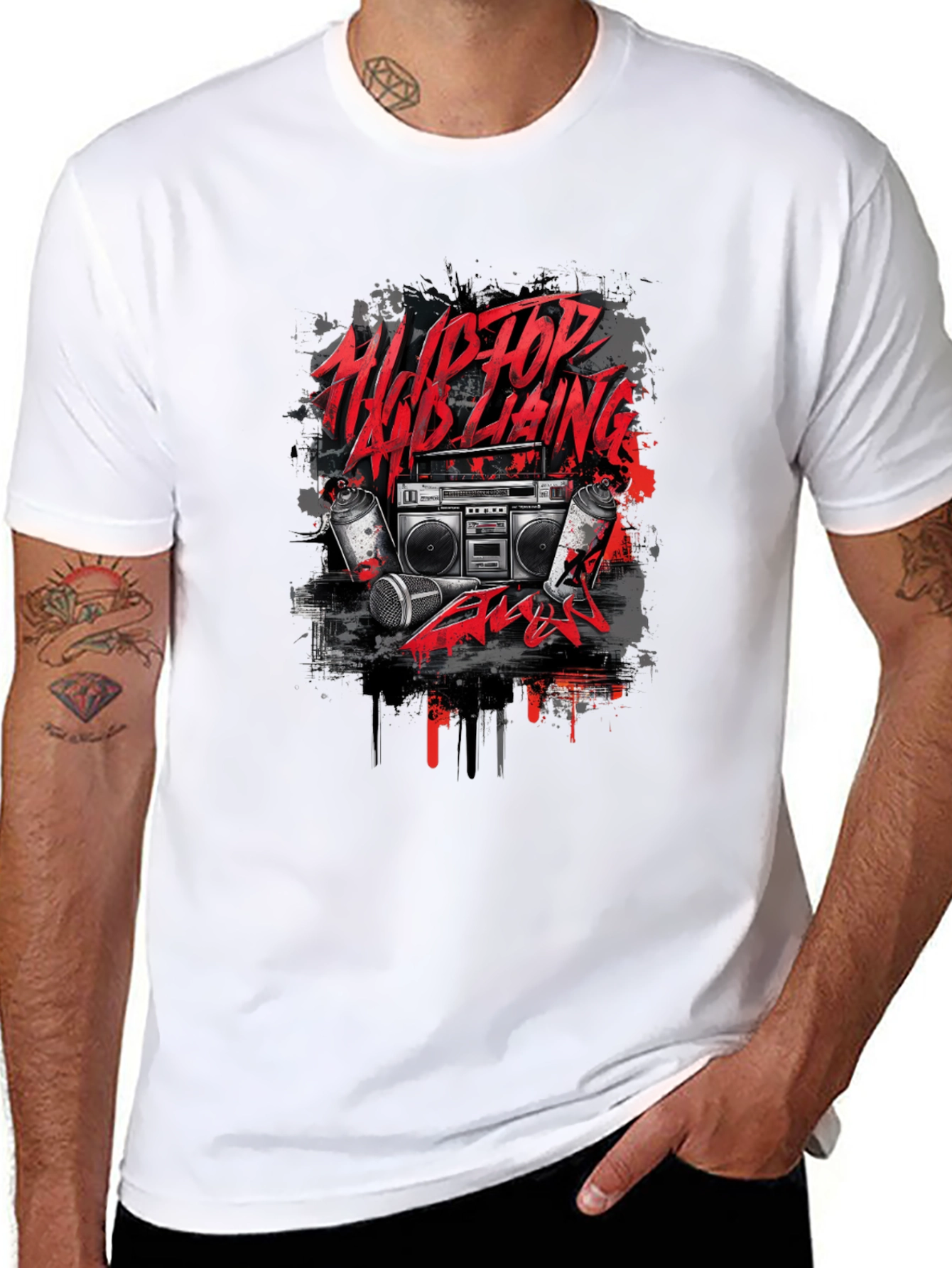 Hip Hop Graphic Tee - Street Style
