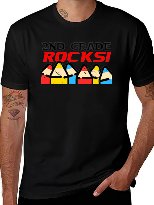 2nd Grade Rocks! T-Shirt - Back to School Teacher Tee