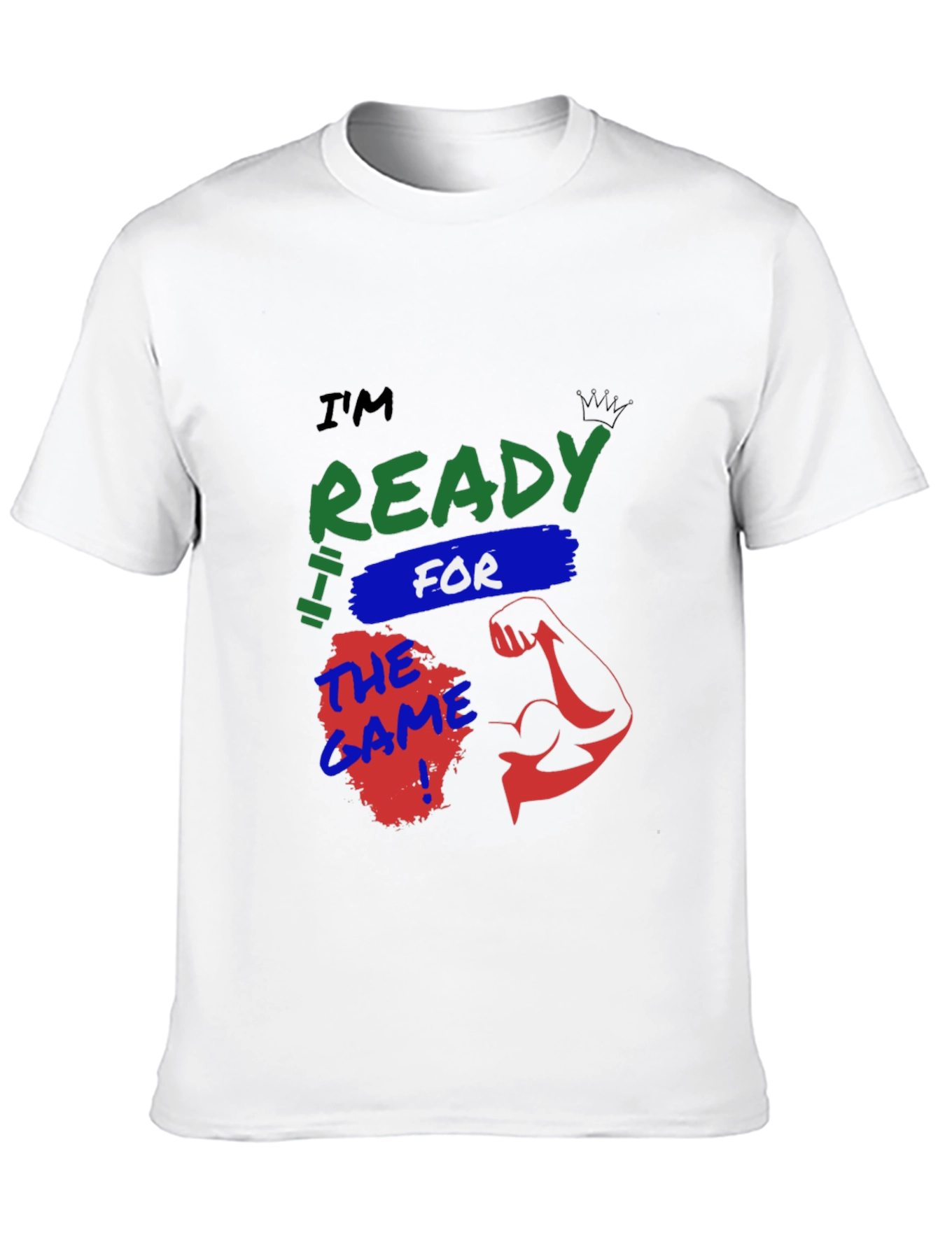 Ready For The Game Mens Black Graphic Tee