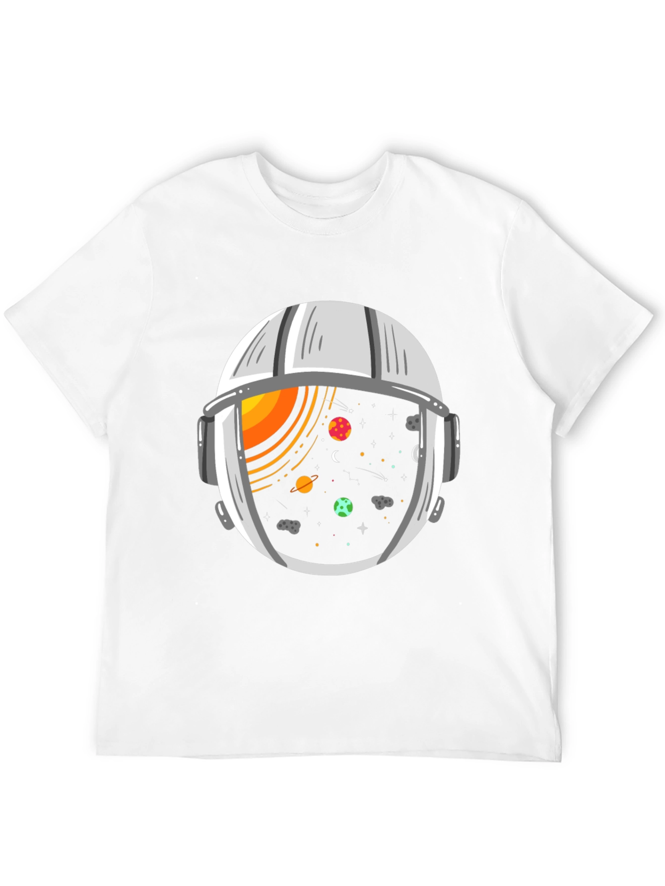Space Helmet Graphic Tee - Cosmic Adventure T-Shirt