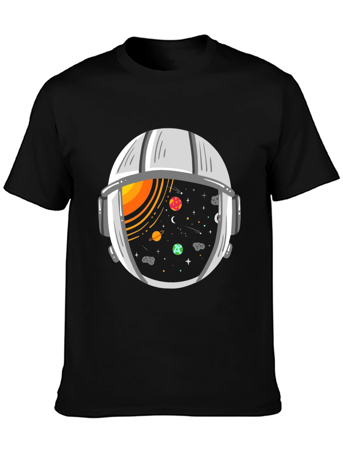Space Helmet Graphic Tee - Cosmic Adventure T-Shirt