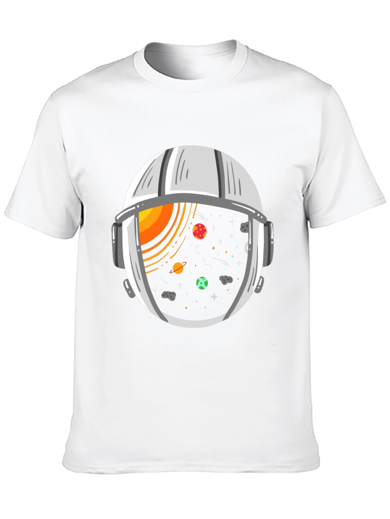Space Helmet Graphic Tee - Cosmic Adventure T-Shirt