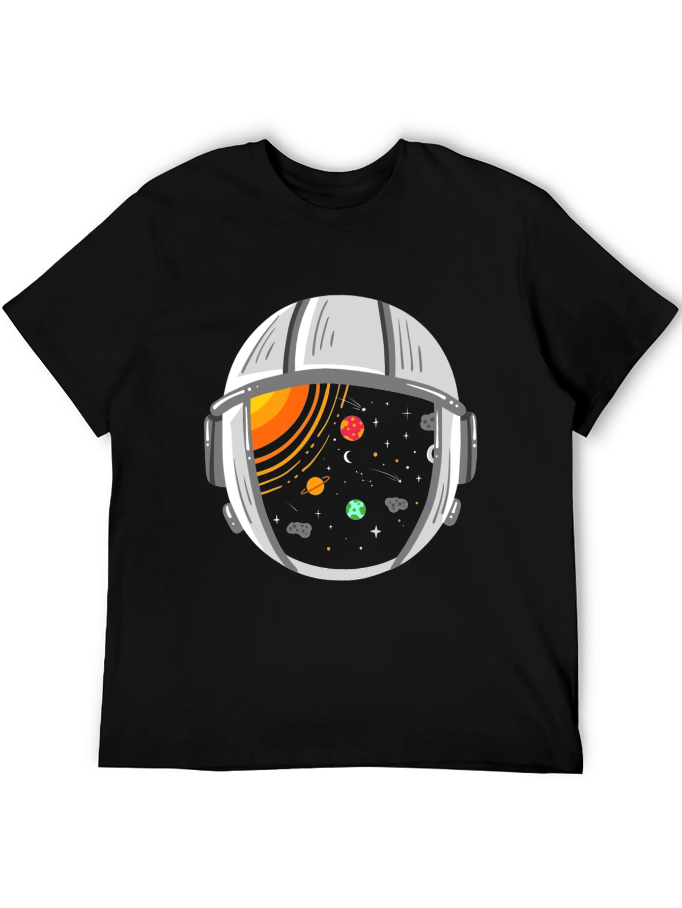 Space Helmet Graphic Tee - Cosmic Adventure T-Shirt