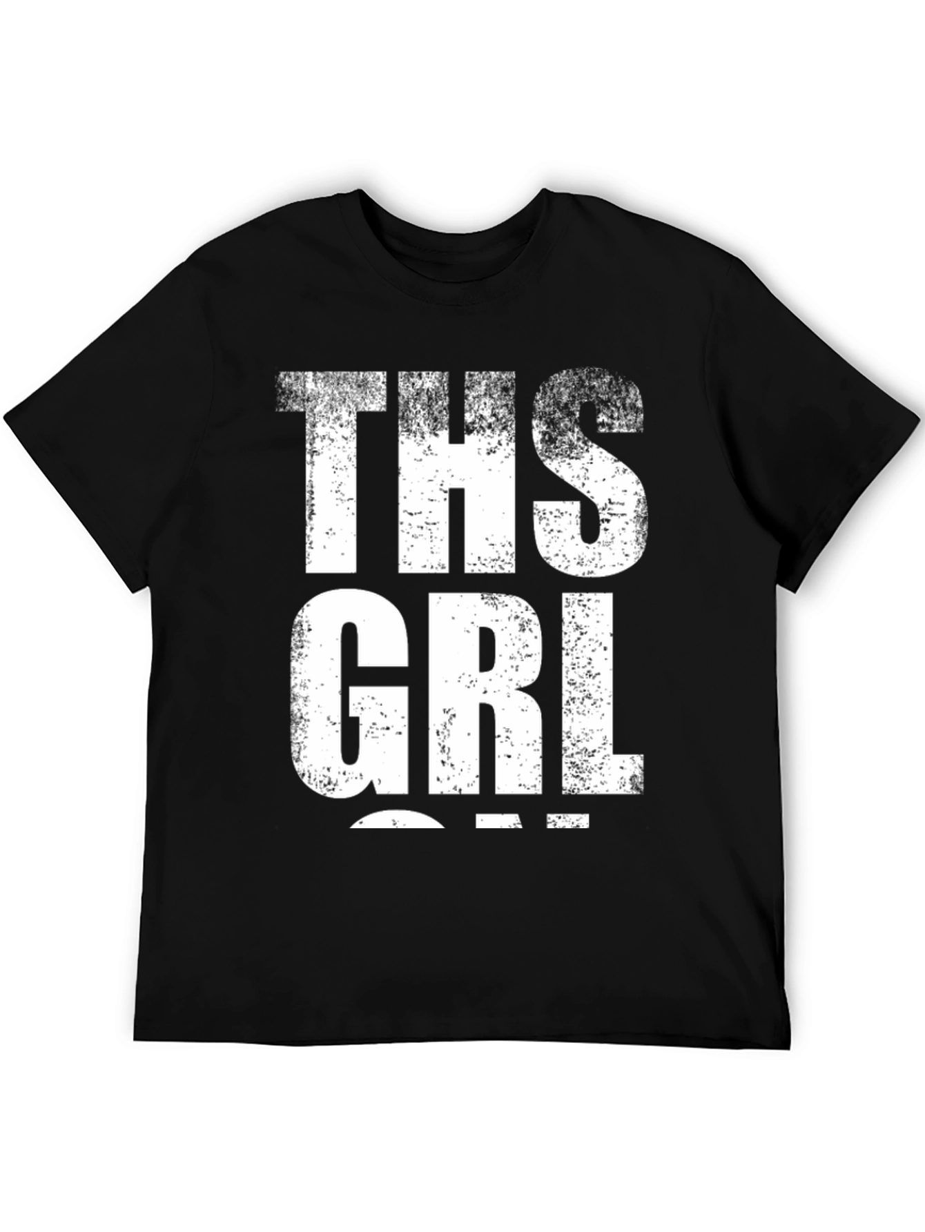 THS GRL Graphic Print Black T-Shirt