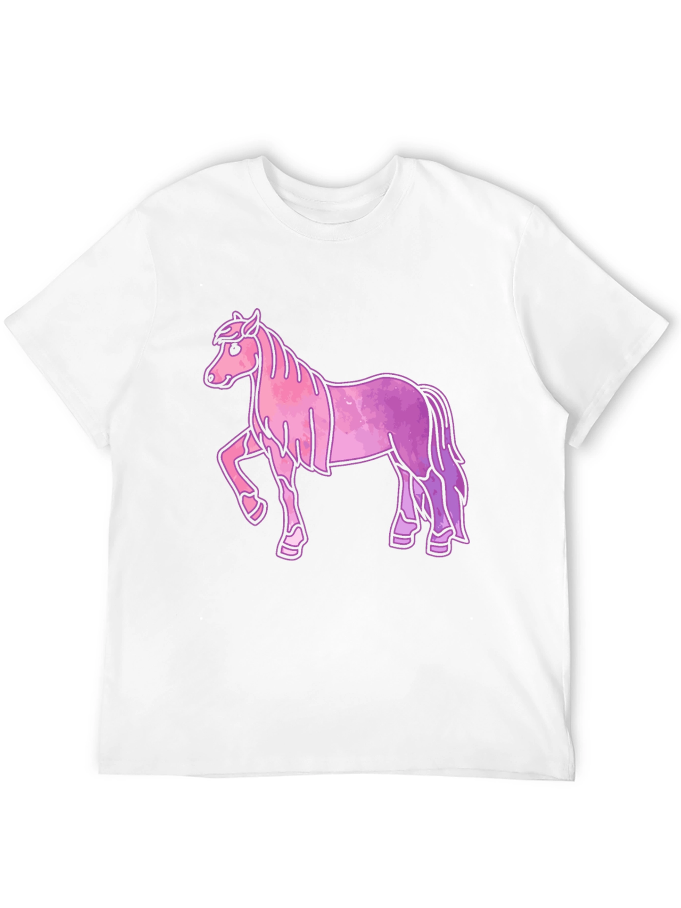 Pink Horse Graphic Tee - Unisex Black T-Shirt