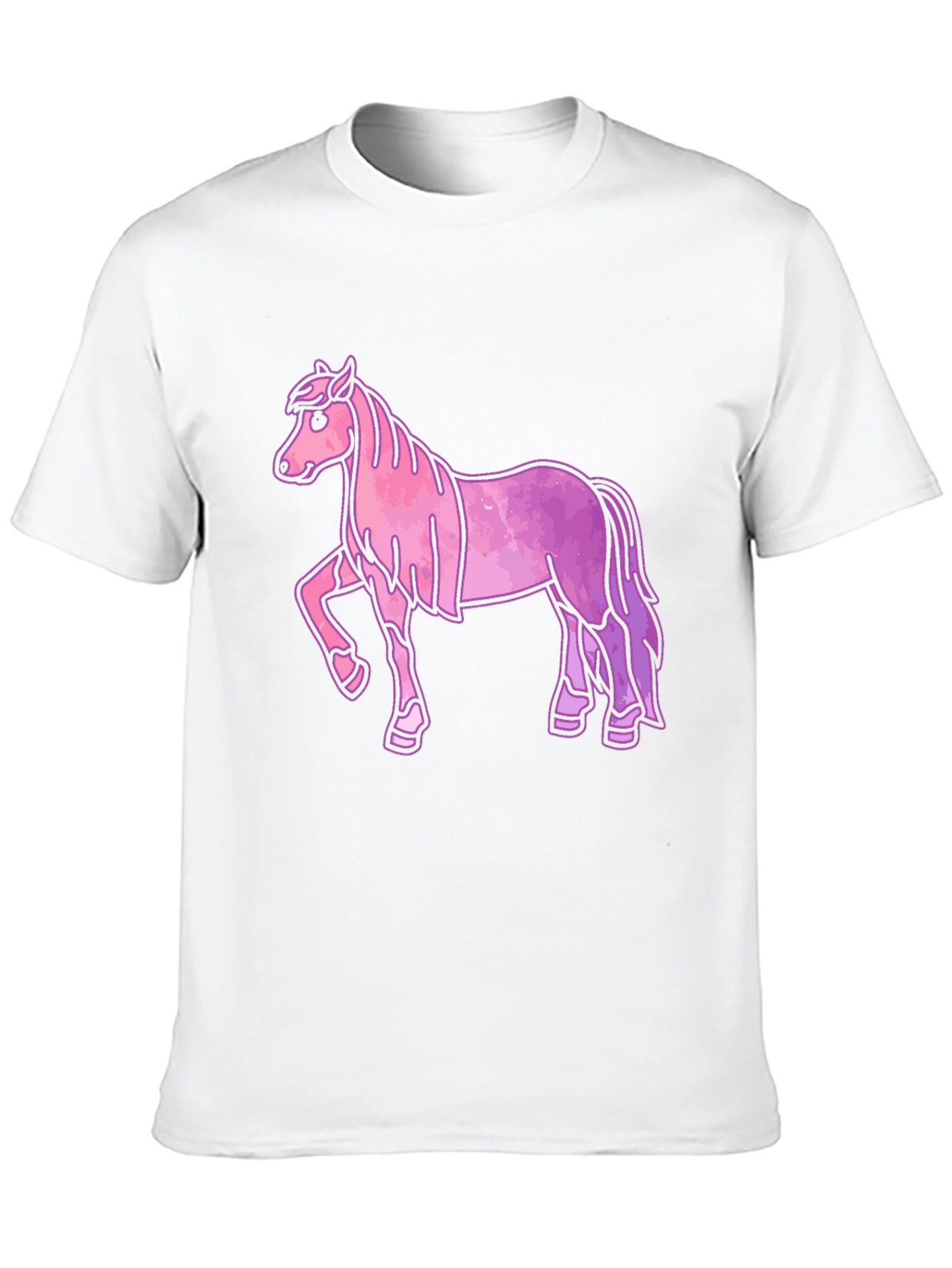 Pink Horse Graphic Tee - Unisex Black T-Shirt