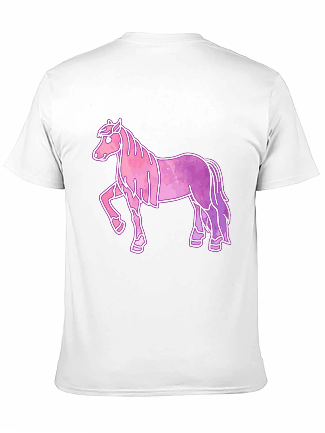 Pink Horse Graphic Tee - Unisex Black T-Shirt