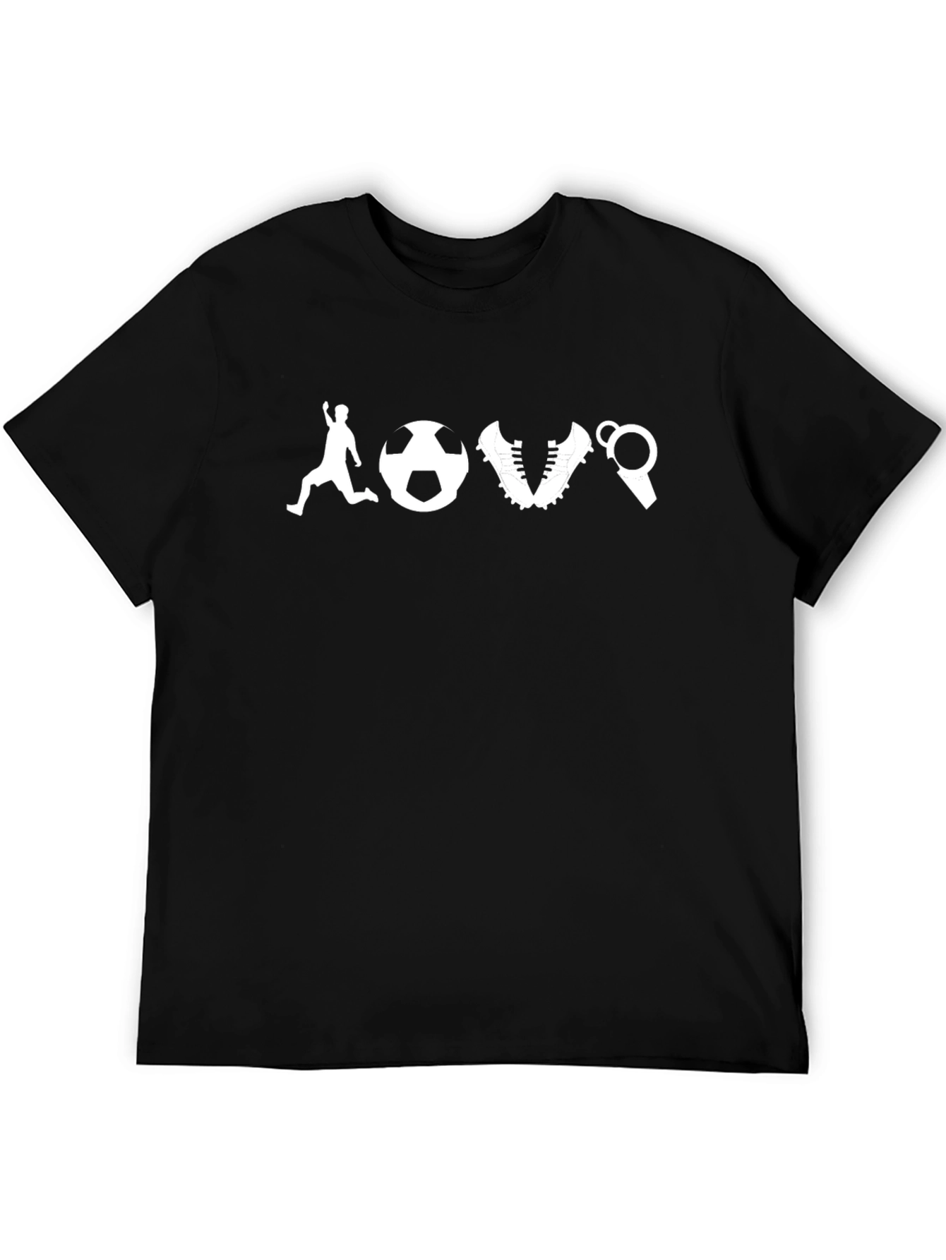 Soccer Love T-Shirt - Black Cotton Tee
