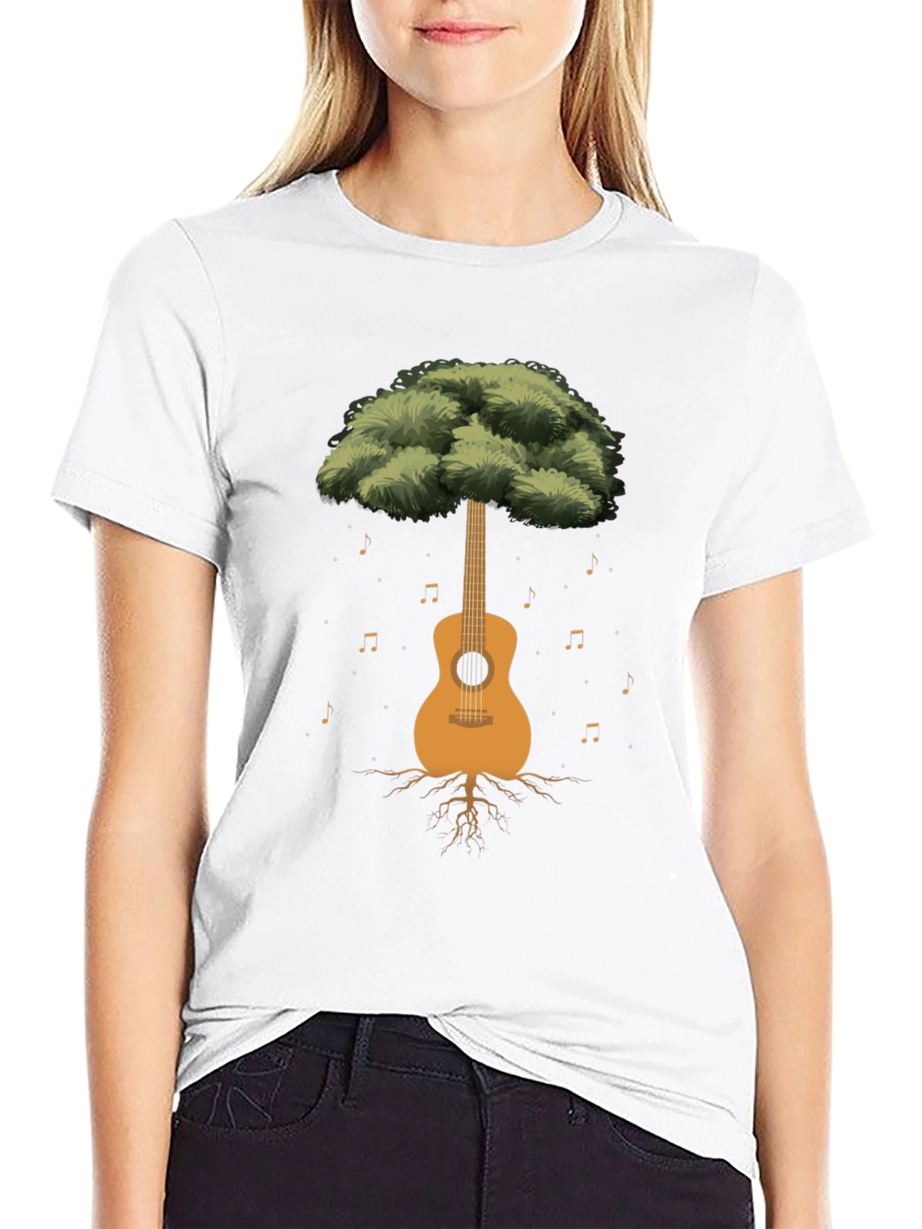 Guitar Tree Graphic Tee - Musical Roots T-Shirt