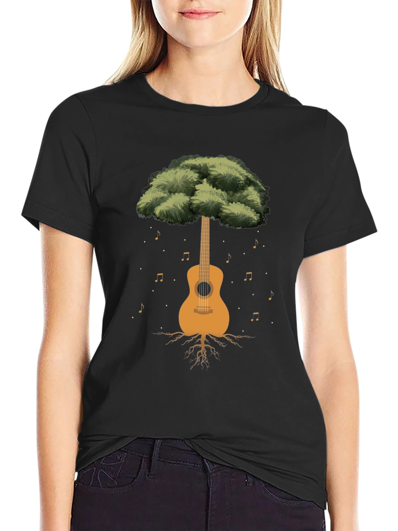Guitar Tree Graphic Tee - Musical Roots T-Shirt
