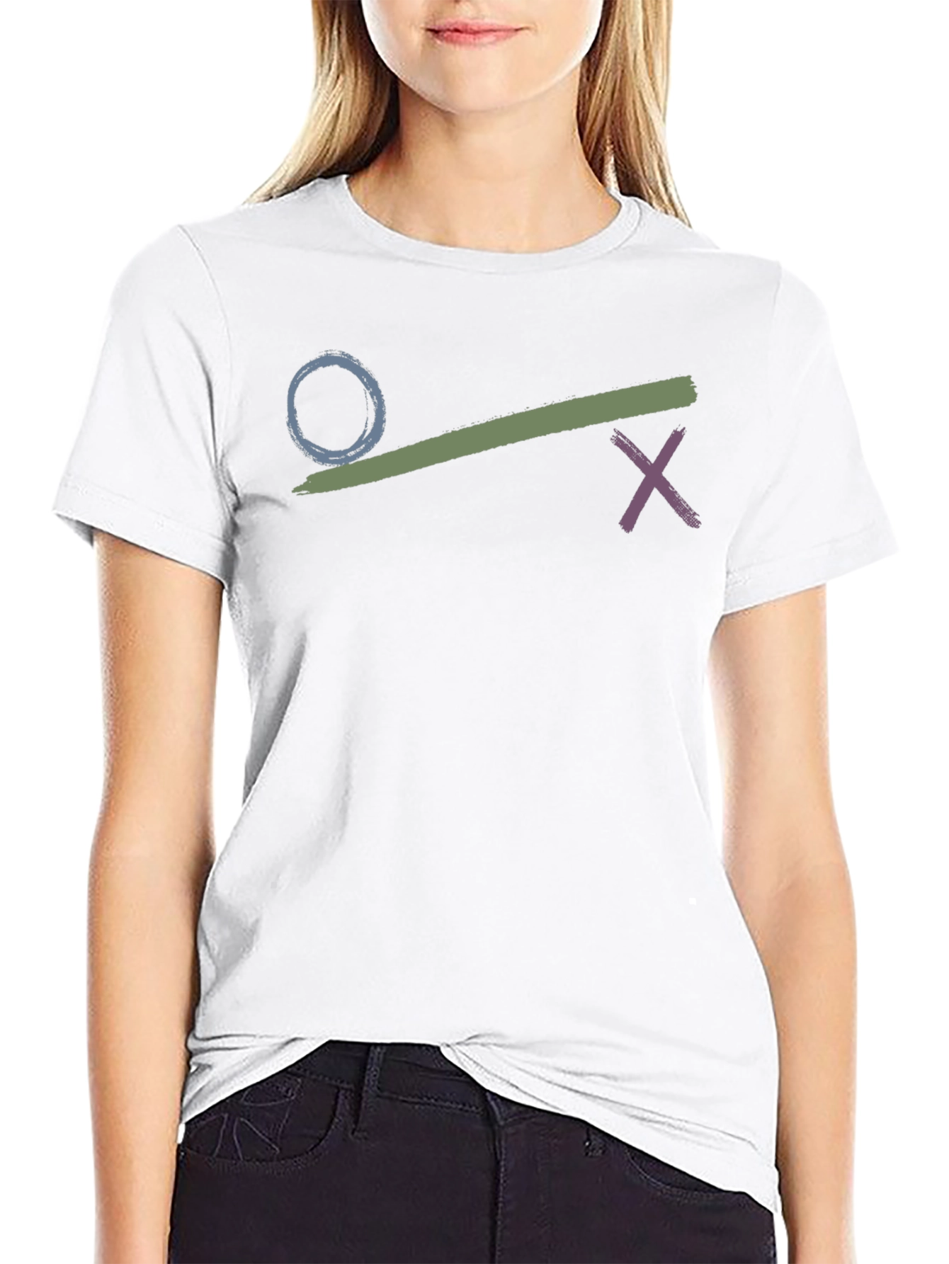 Circle Crossbrush Graphic Black T-Shirt