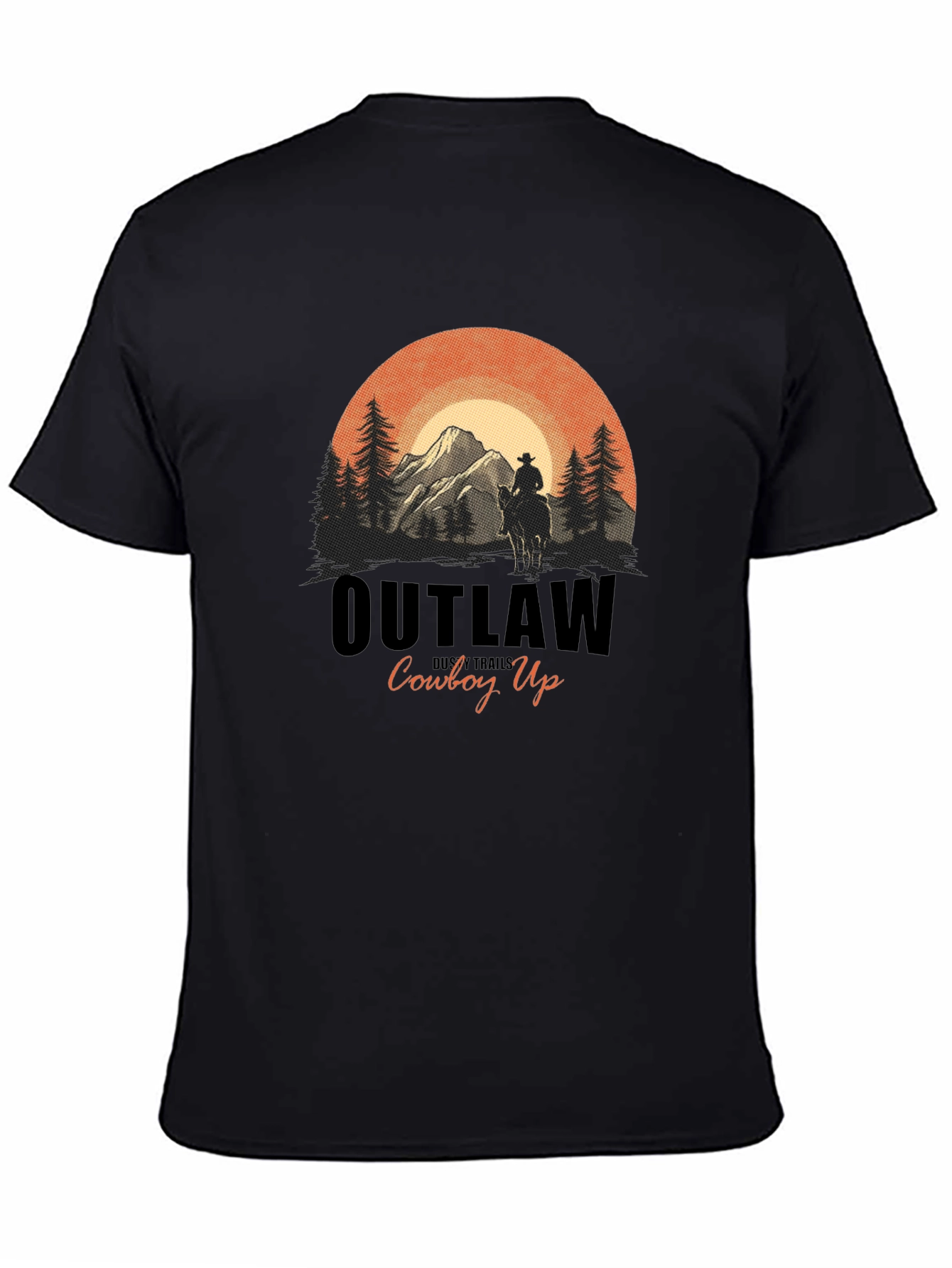 Outlaw Cowboy Up Graphic Tee - Western Style