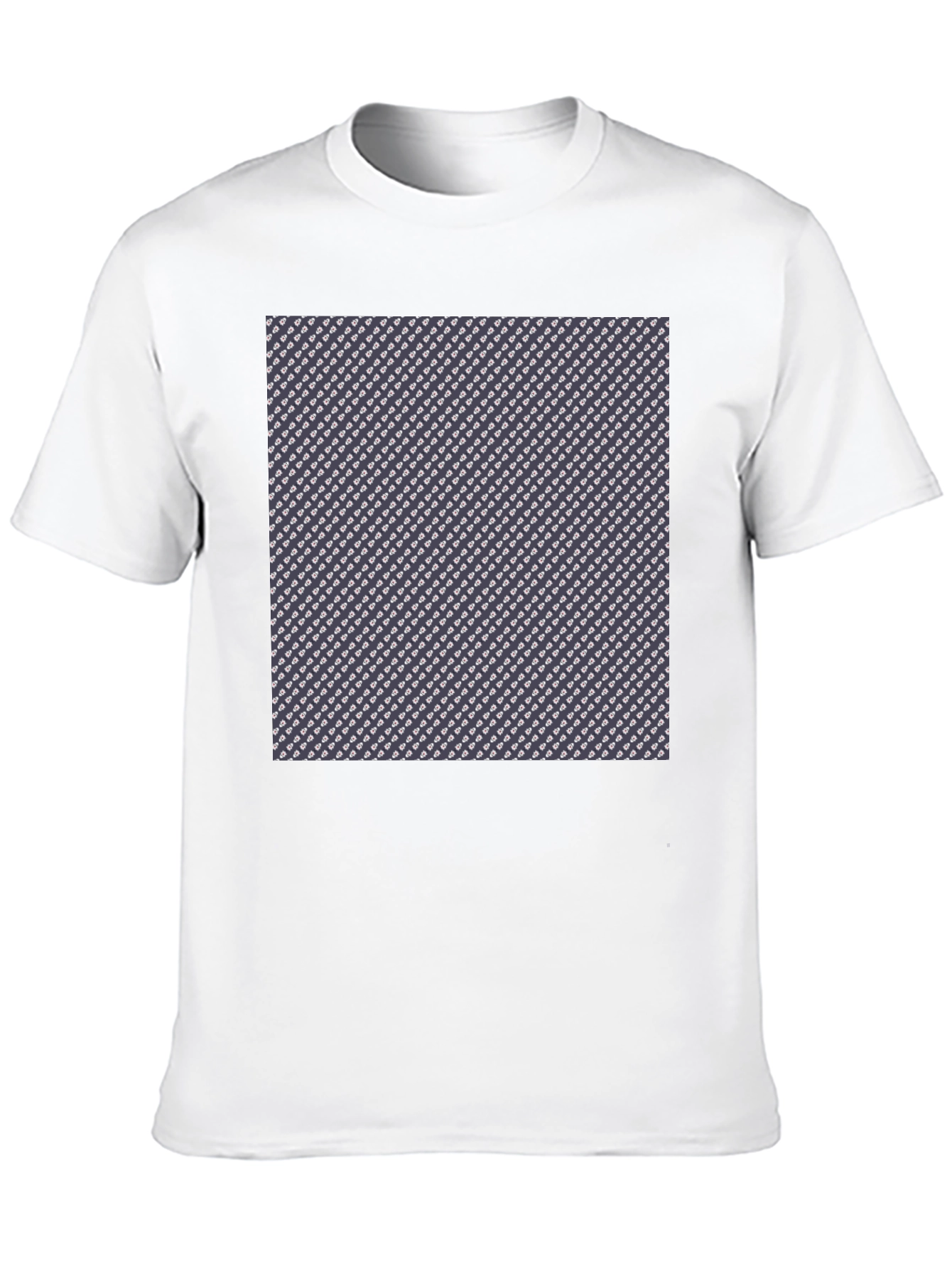 Patterned Print Crew Neck T-Shirt