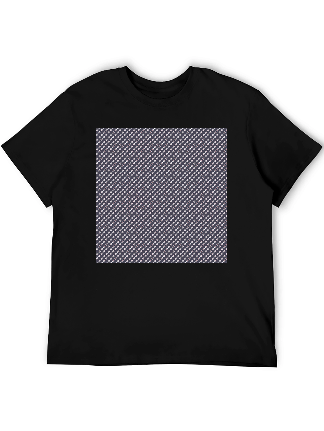 Patterned Print Crew Neck T-Shirt
