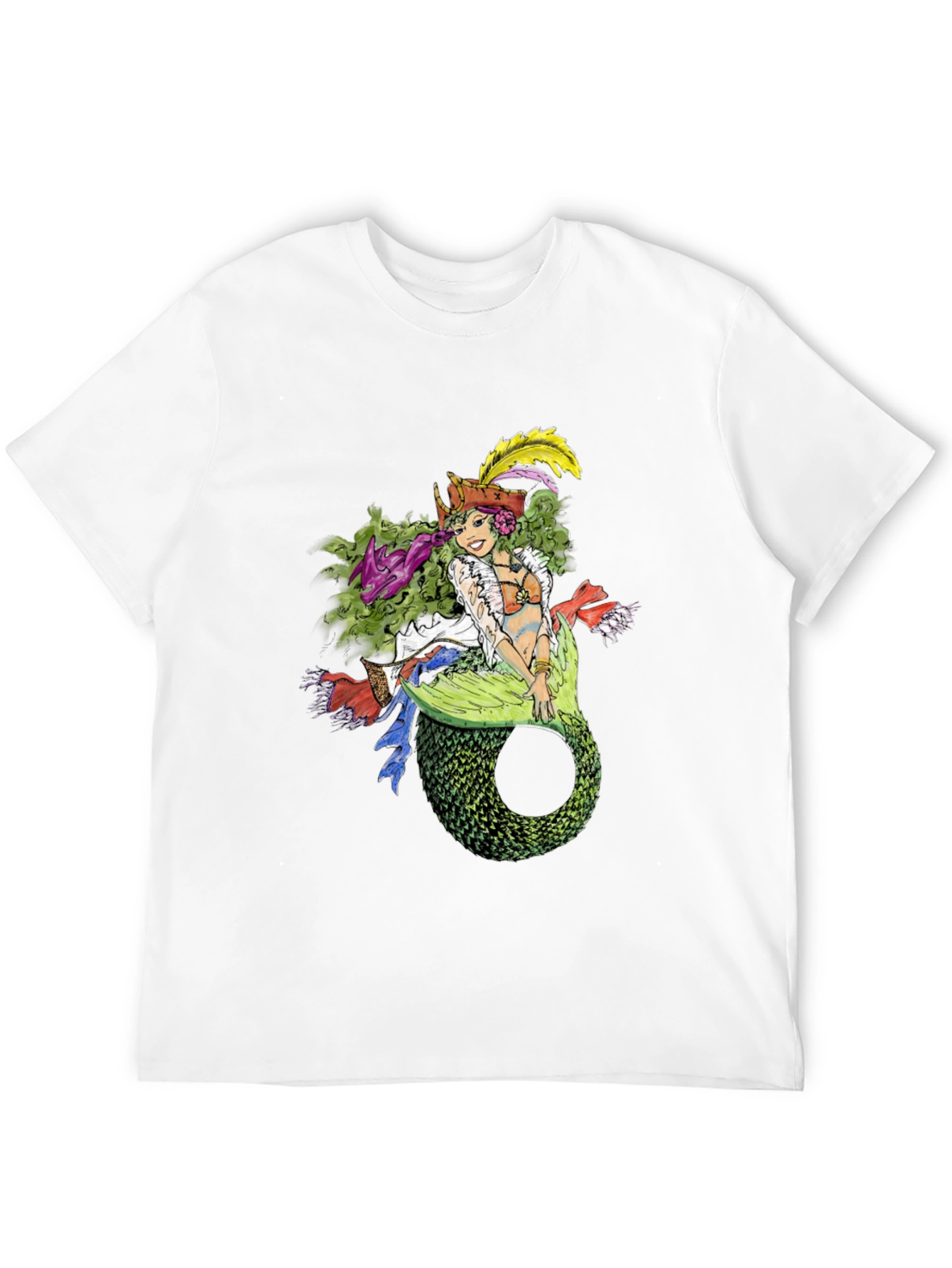 Mermaid Pirate T-Shirt - Quirky Nautical Tee