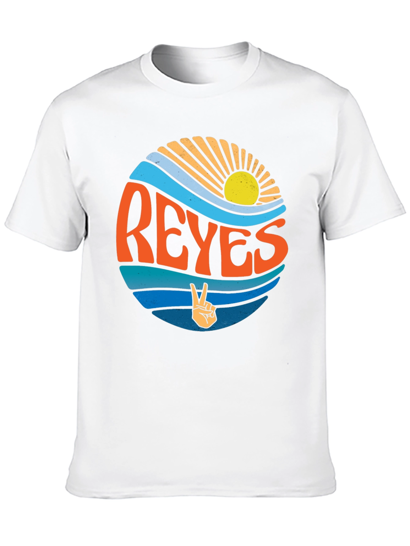 Reyes Peace Sign Sun & Wave Graphic Tee