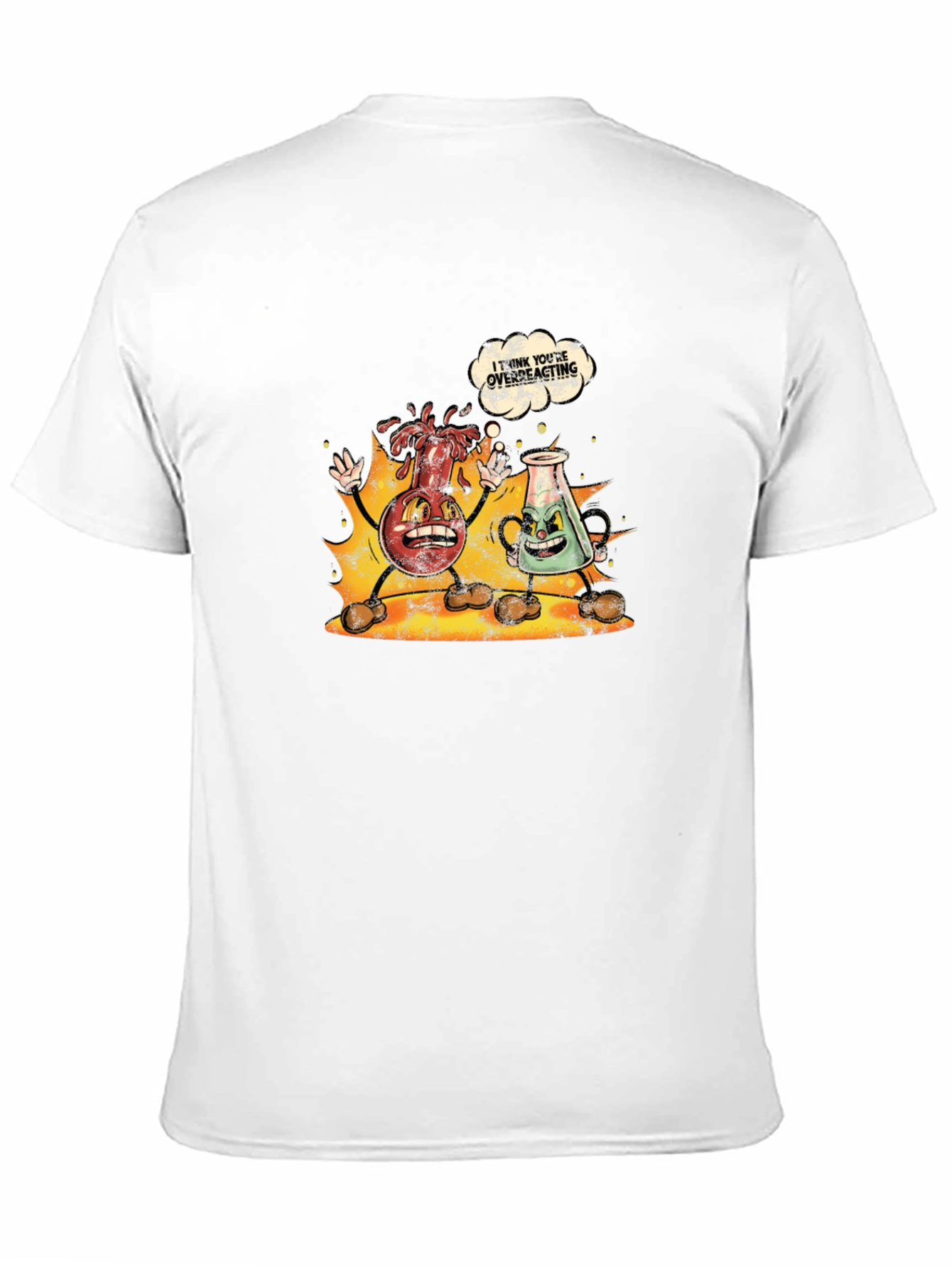 Funny Chemistry Cartoon Black T-Shirt