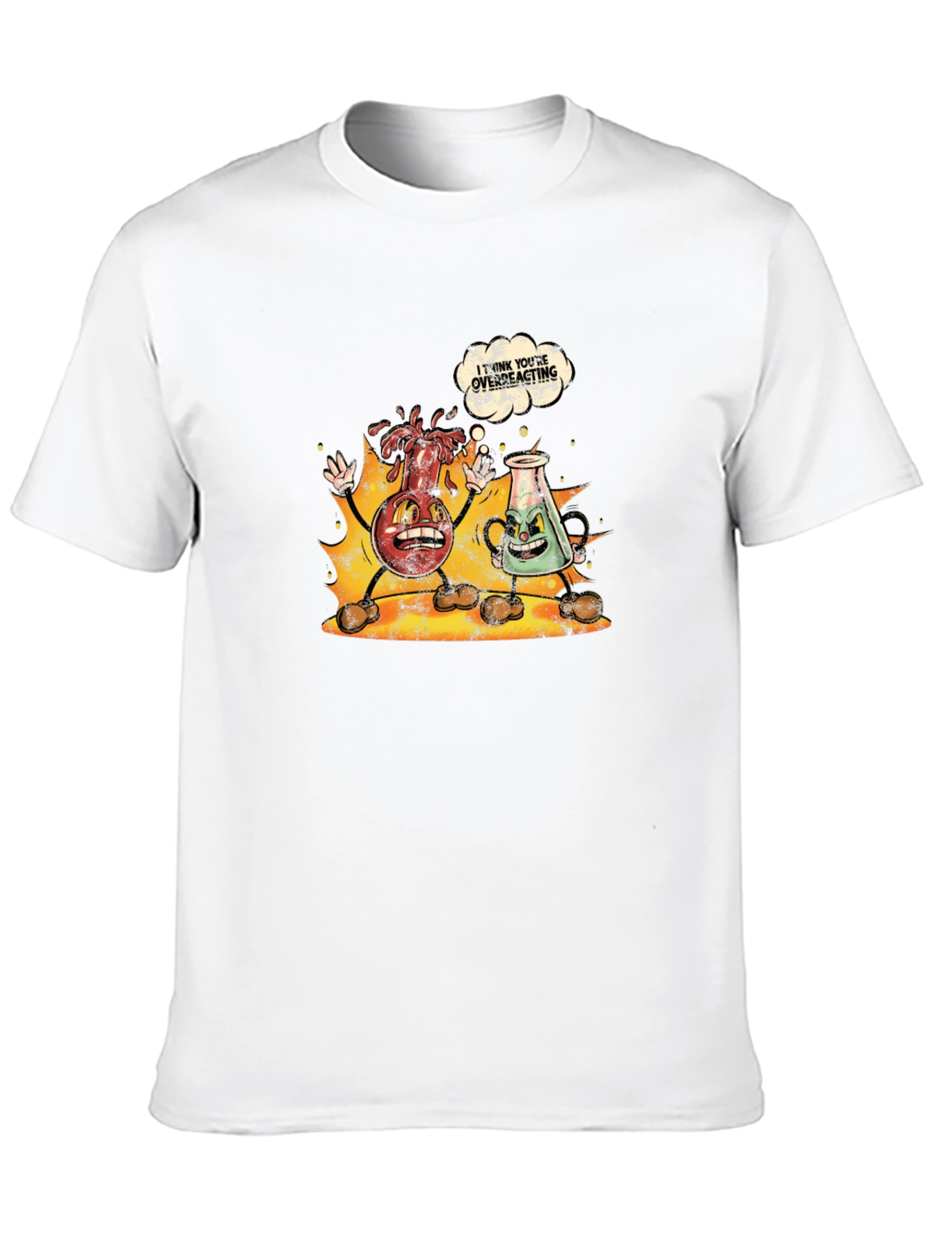 Funny Chemistry Cartoon Black T-Shirt