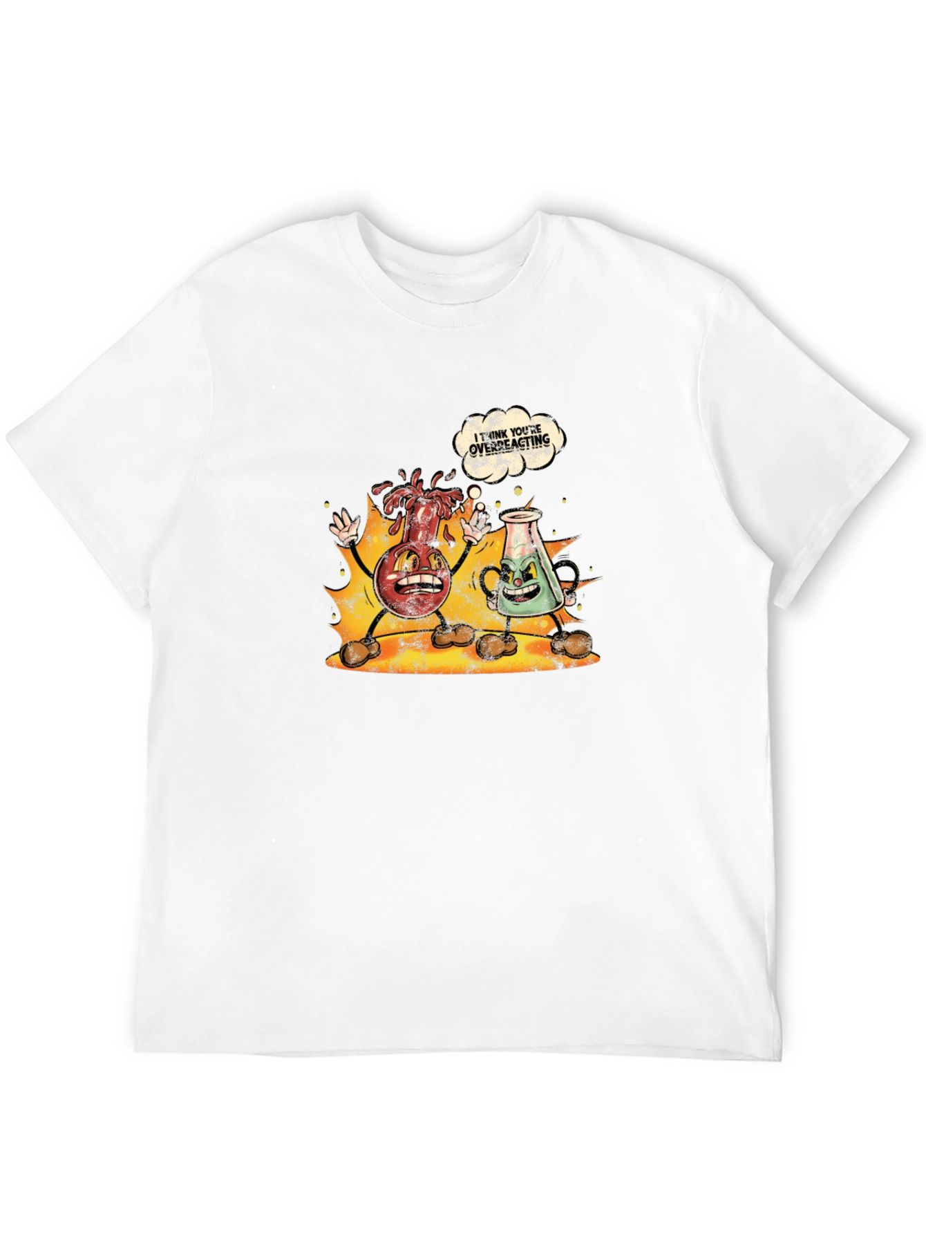 Funny Chemistry Cartoon Black T-Shirt