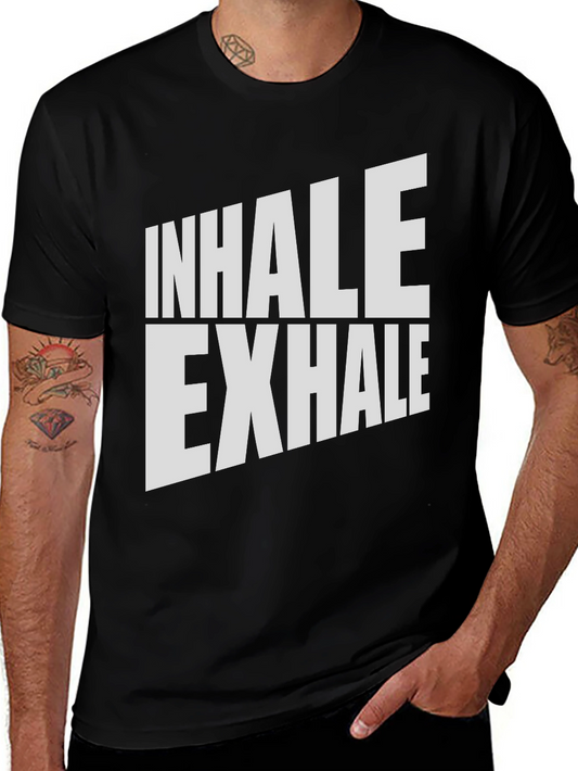 Inhale Exhale Graphic T-Shirt - Black
