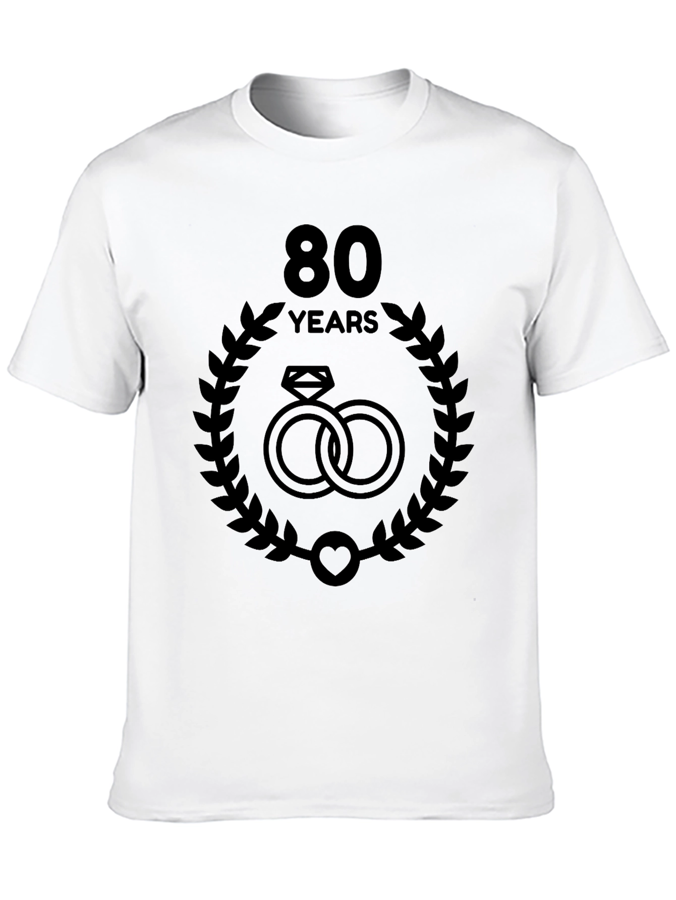80th Anniversary T-Shirt - Rings and Laurel Design