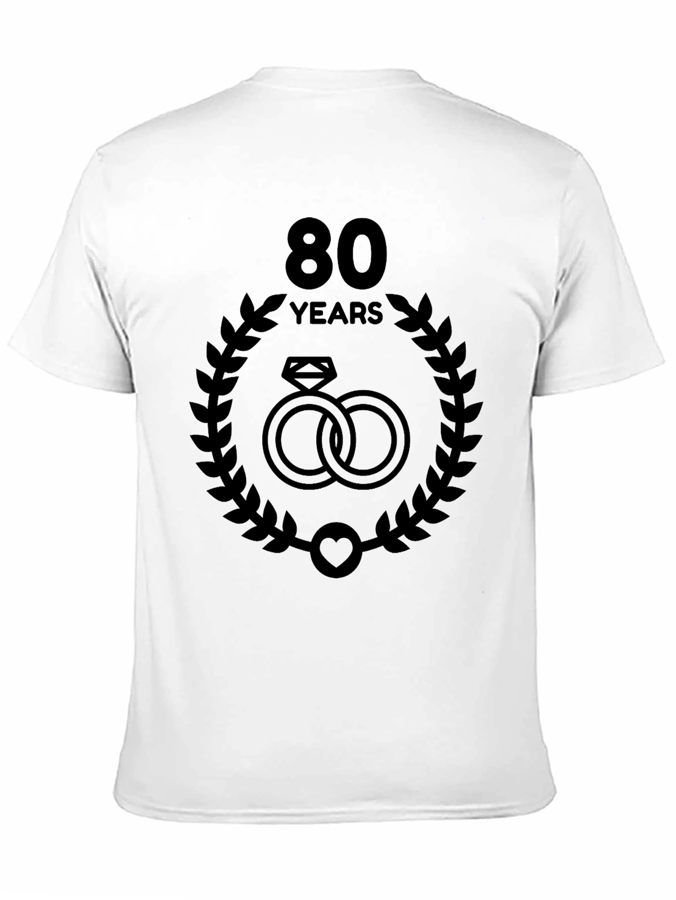 80th Anniversary T-Shirt - Rings and Laurel Design