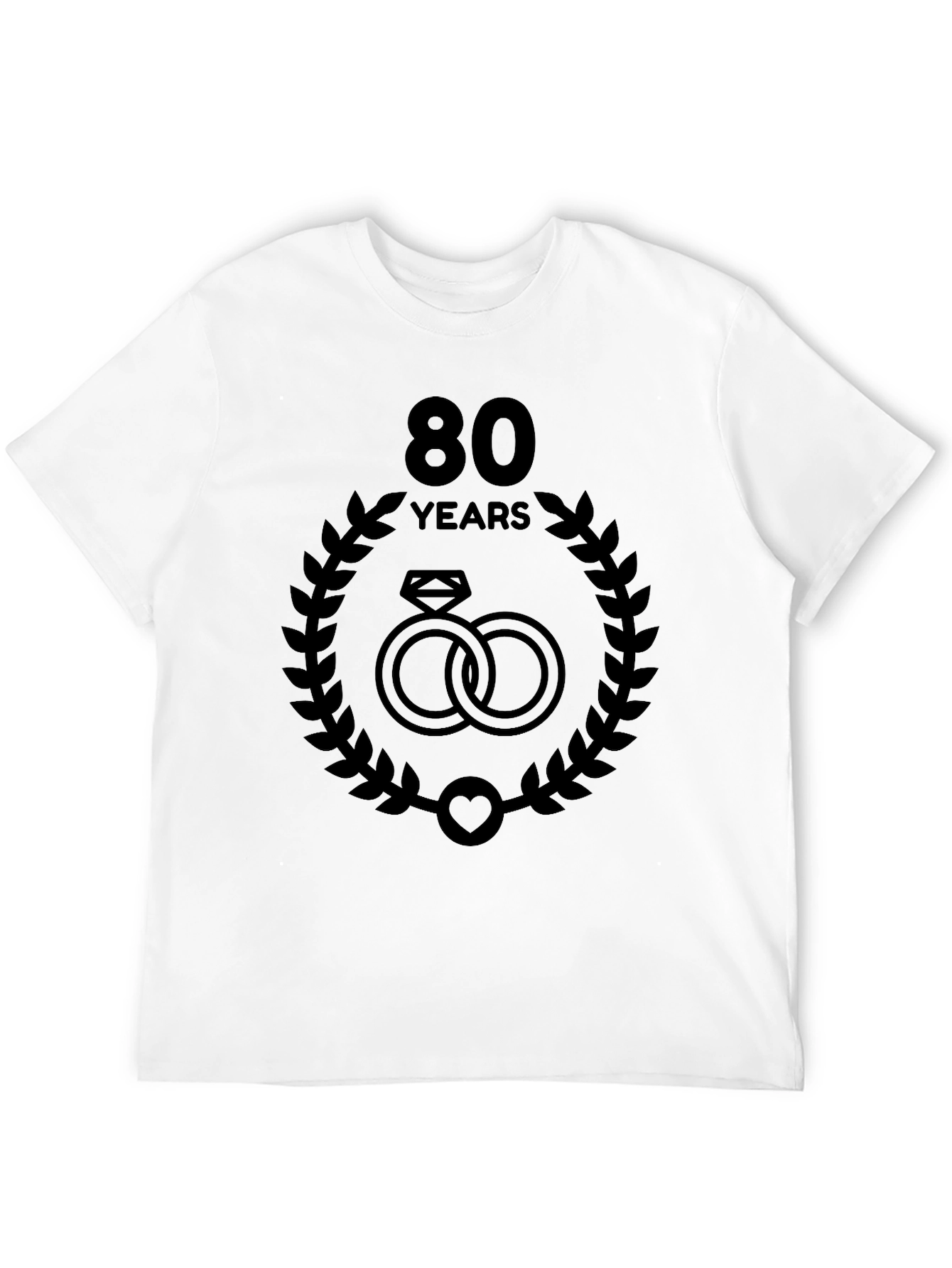 80th Anniversary T-Shirt - Rings and Laurel Design