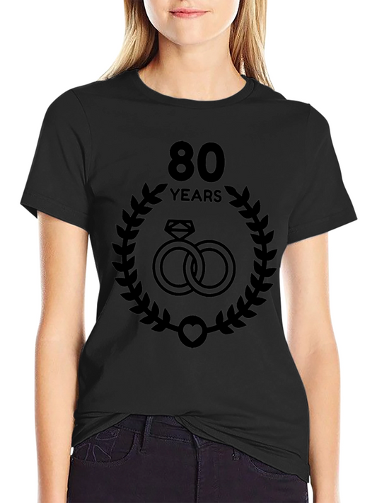 80th Anniversary T-Shirt - Rings and Laurel Design