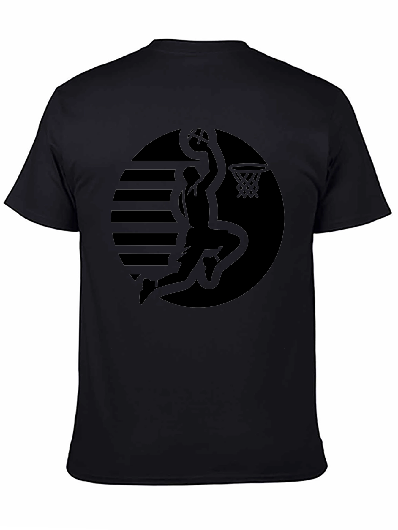 Black Basketball Silhouette T-Shirt
