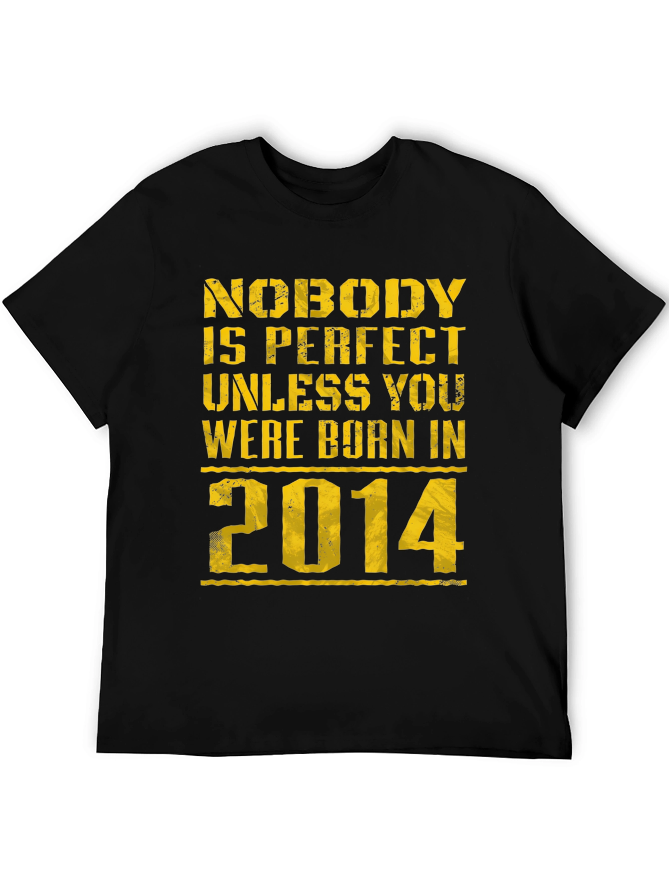 Born in 2014 Black Graphic T-Shirt