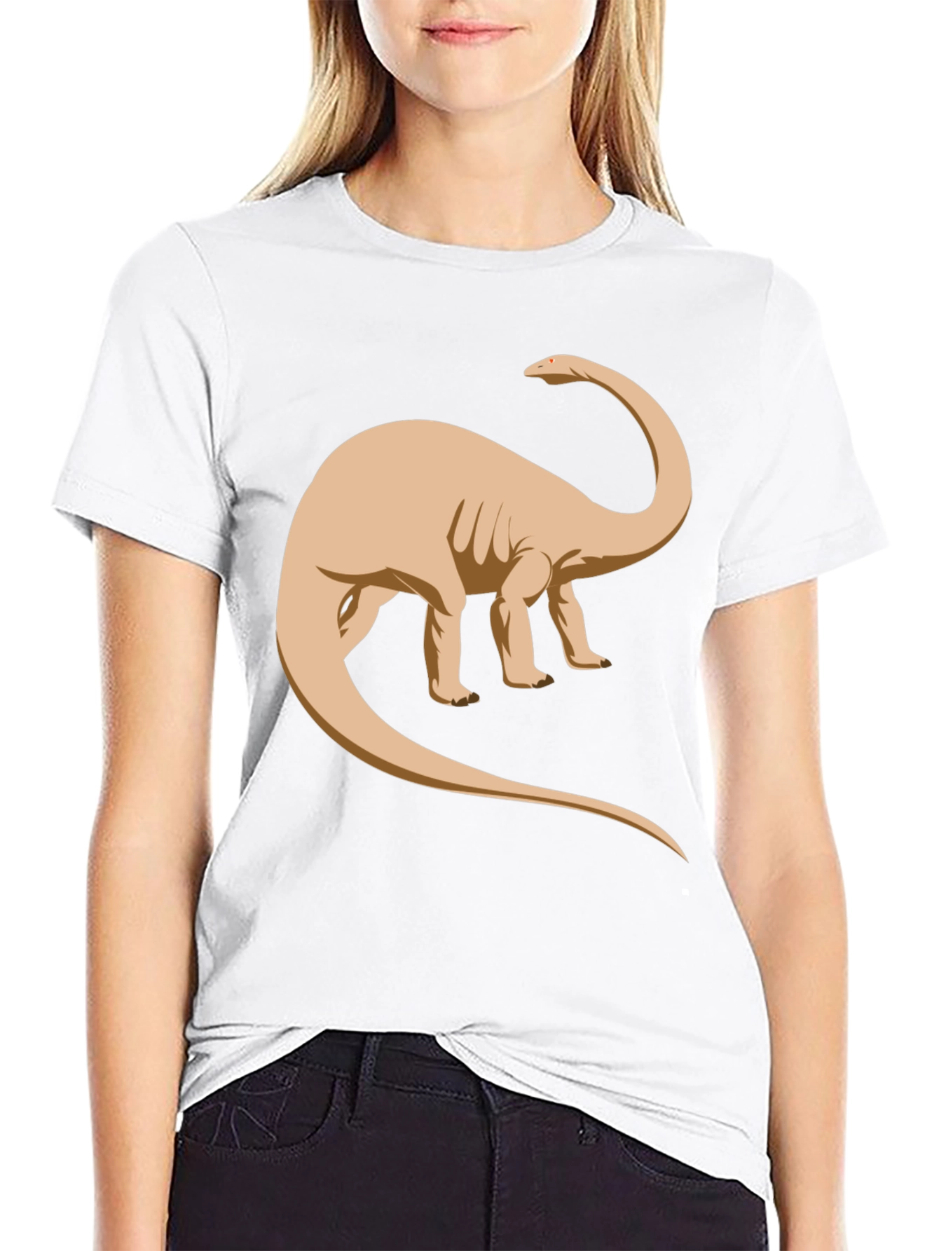 Dinosaur Graphic T-Shirt - Black Cotton Blend