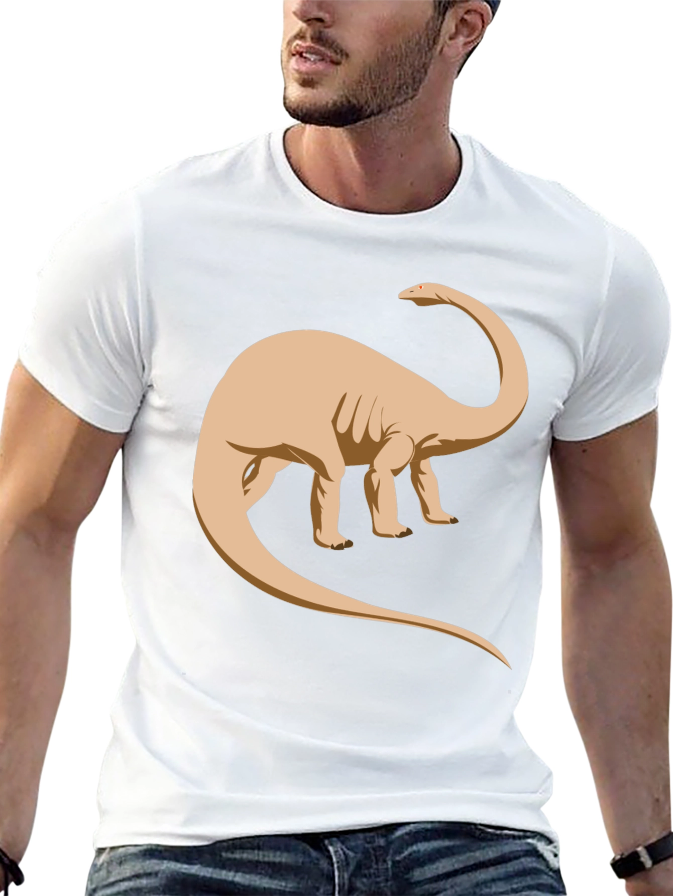 Dinosaur Graphic T-Shirt - Black Cotton Blend