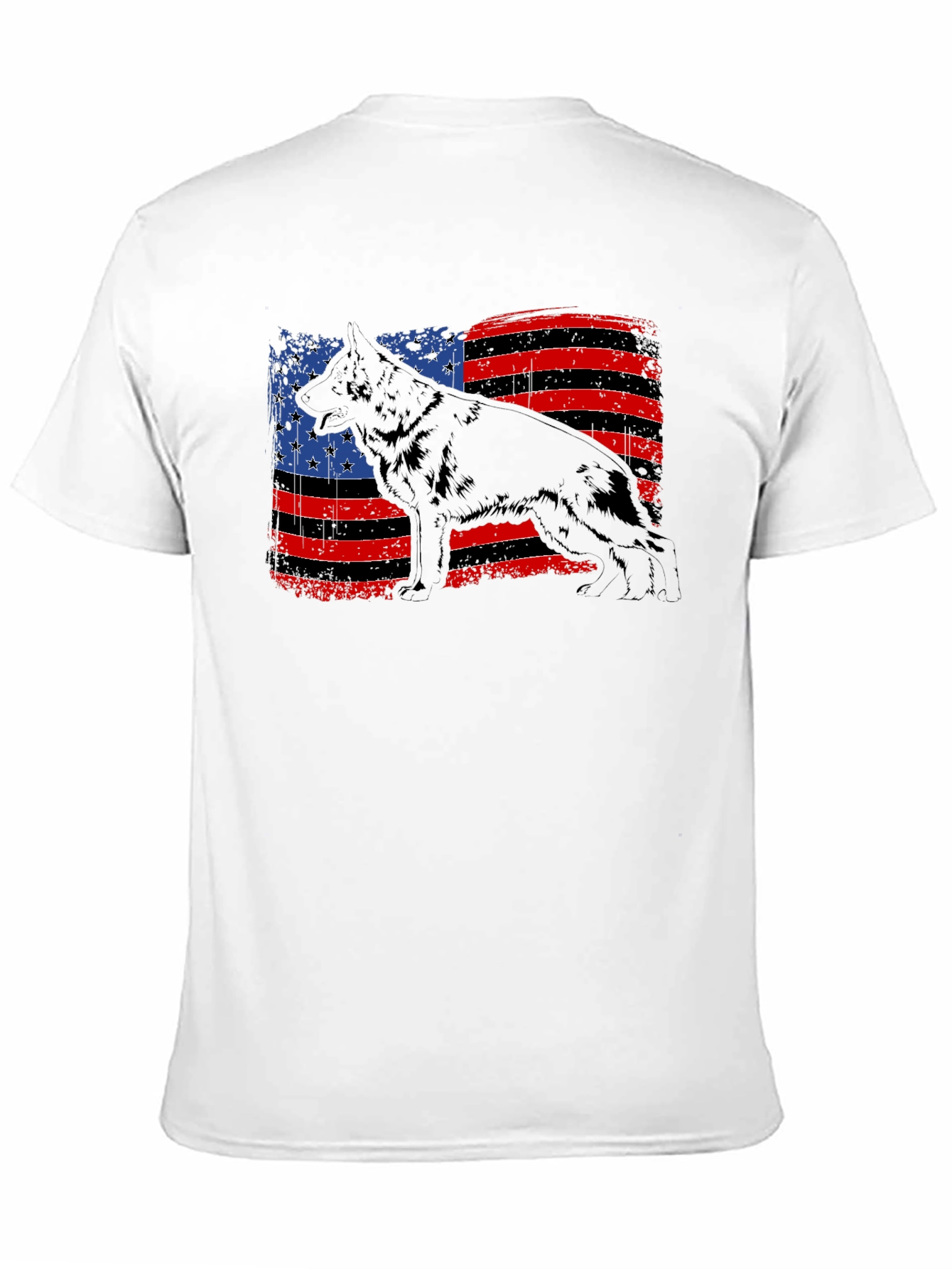 American Flag German Shepherd T-Shirt