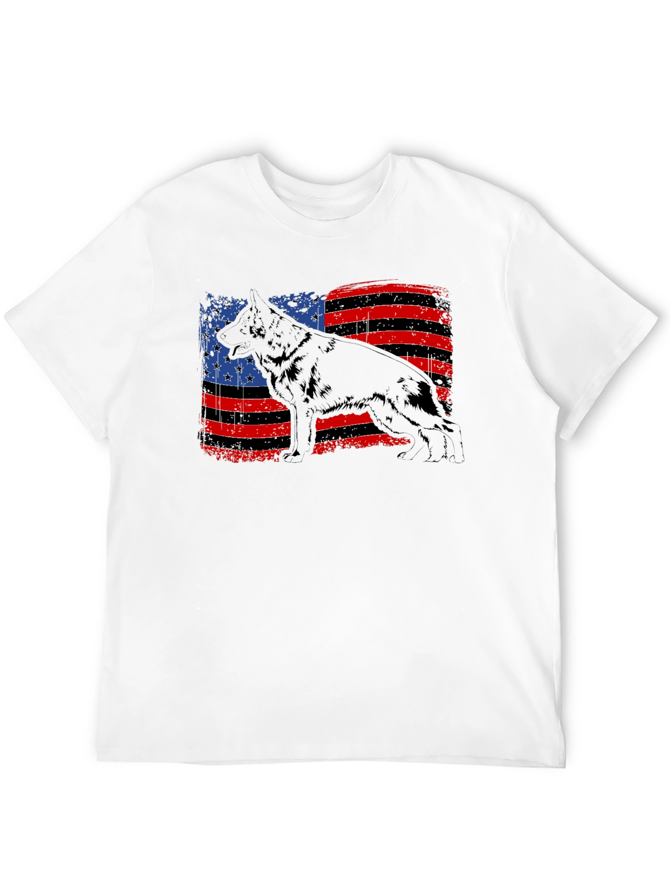 American Flag German Shepherd T-Shirt