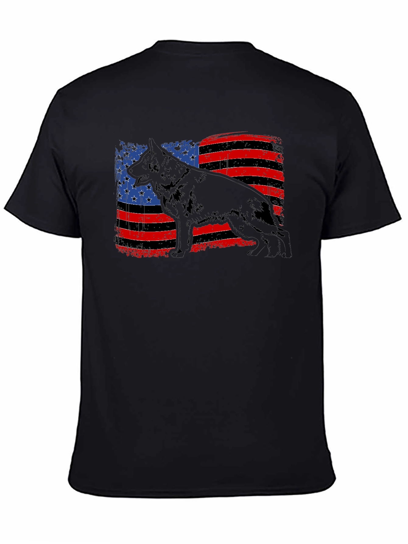 American Flag German Shepherd T-Shirt