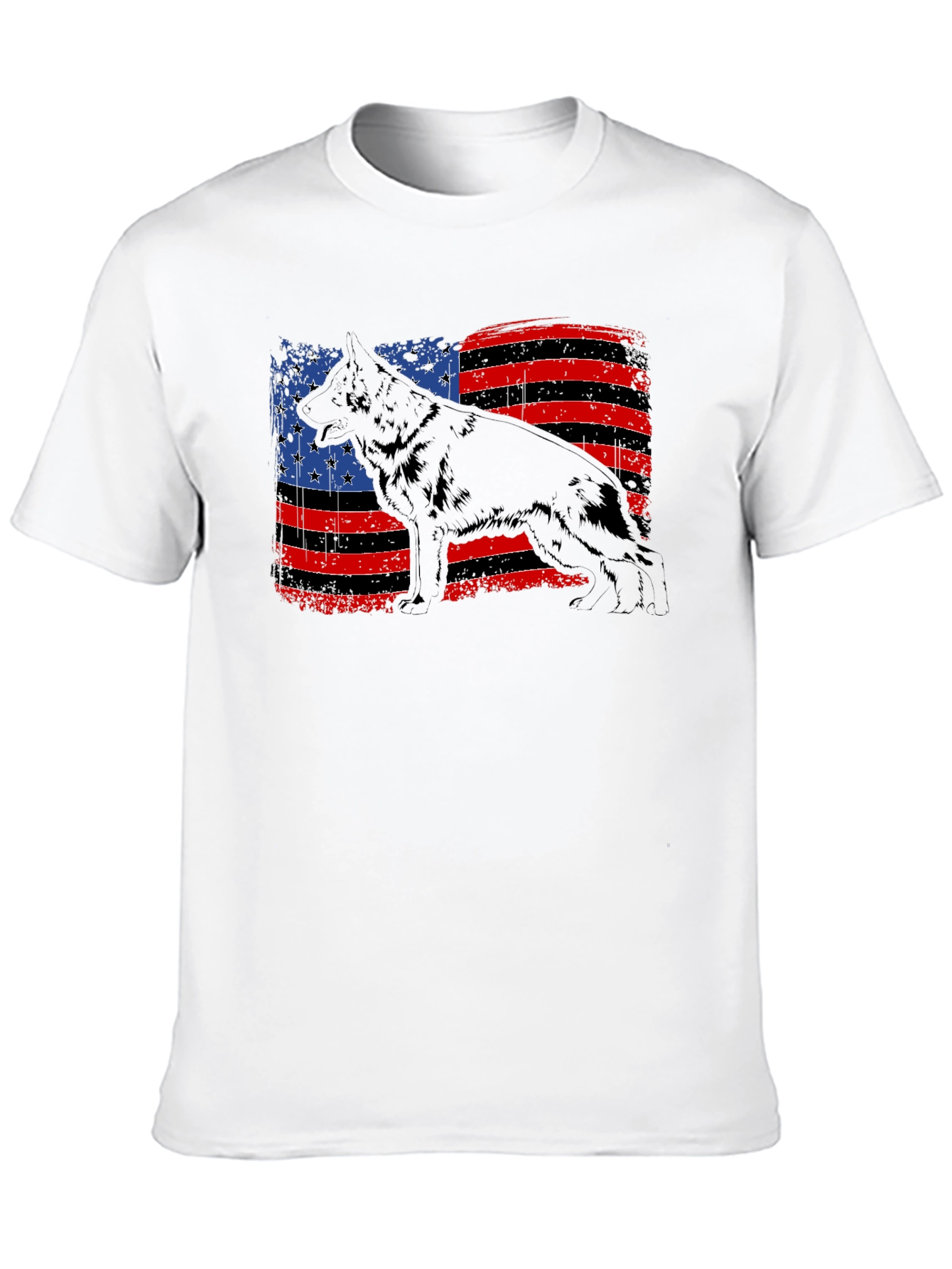 American Flag German Shepherd T-Shirt